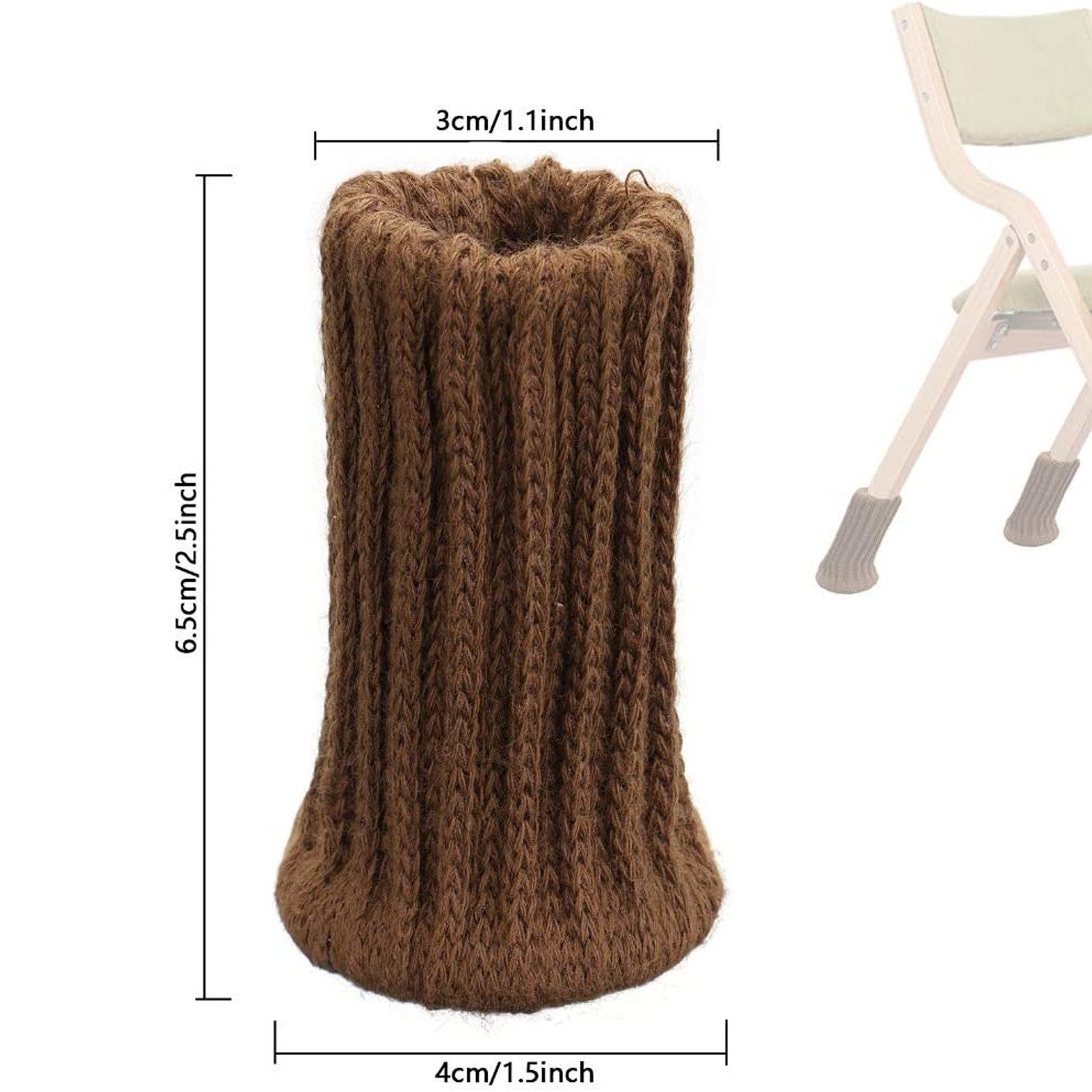 TUWENA Tischbein 24 Stück Stuhlbeinsocke Möbel Socken mit Fühlte Pads, Schutz Stuhl