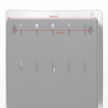 banjado Schlüsselkasten Edelstahl Überm Nebelmeer (verstellbarer Magnetverschluss, mit 10 Haken), 24 x 21,5 x 7 cm