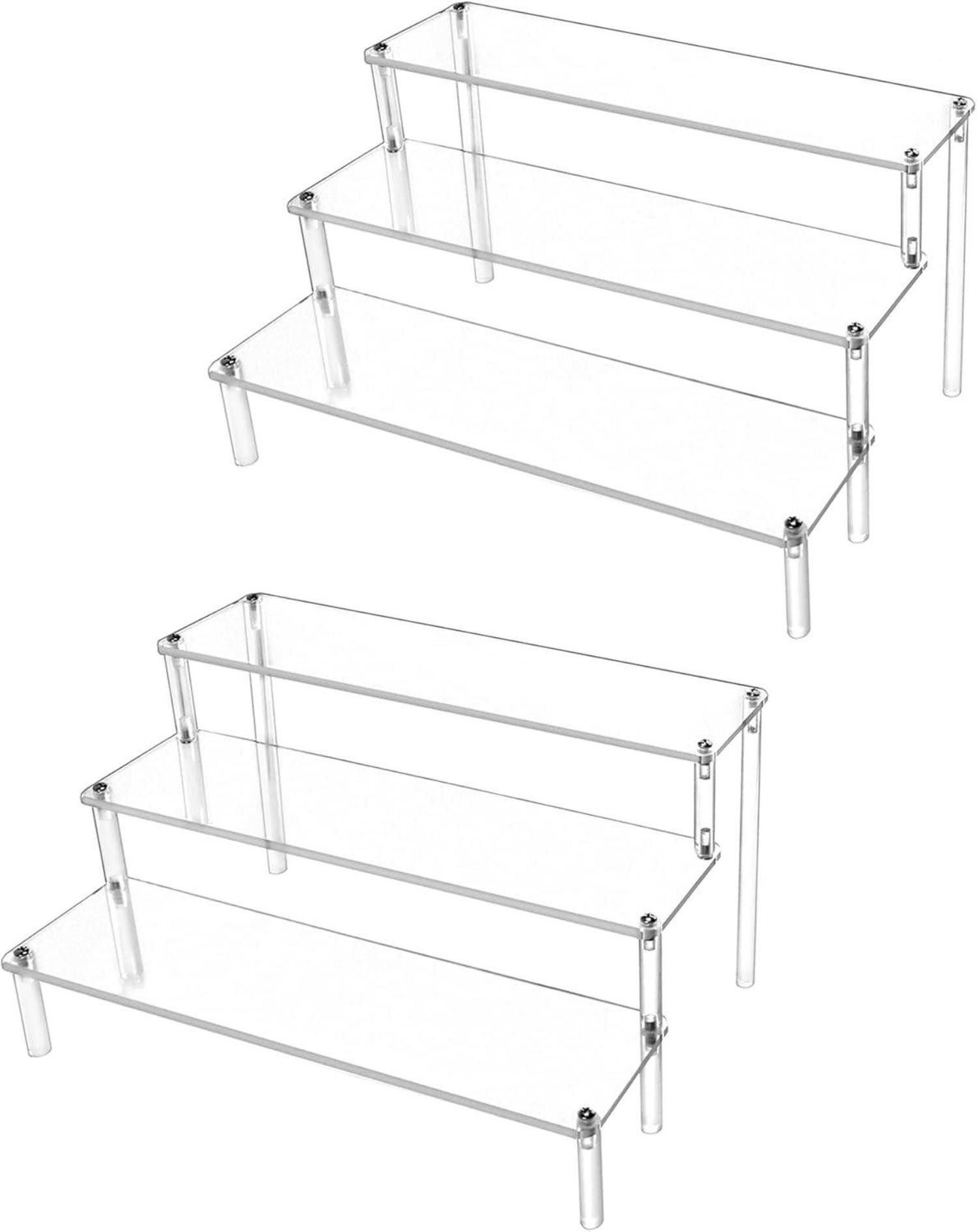 LuxusKollektion Glas 3-Stufiger transparenter Acryl Display Ständer für
