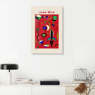 Posterlounge Acrylglasbild Exhibition Posters, Joan Miró - Process, Wohnzimmer Malerei