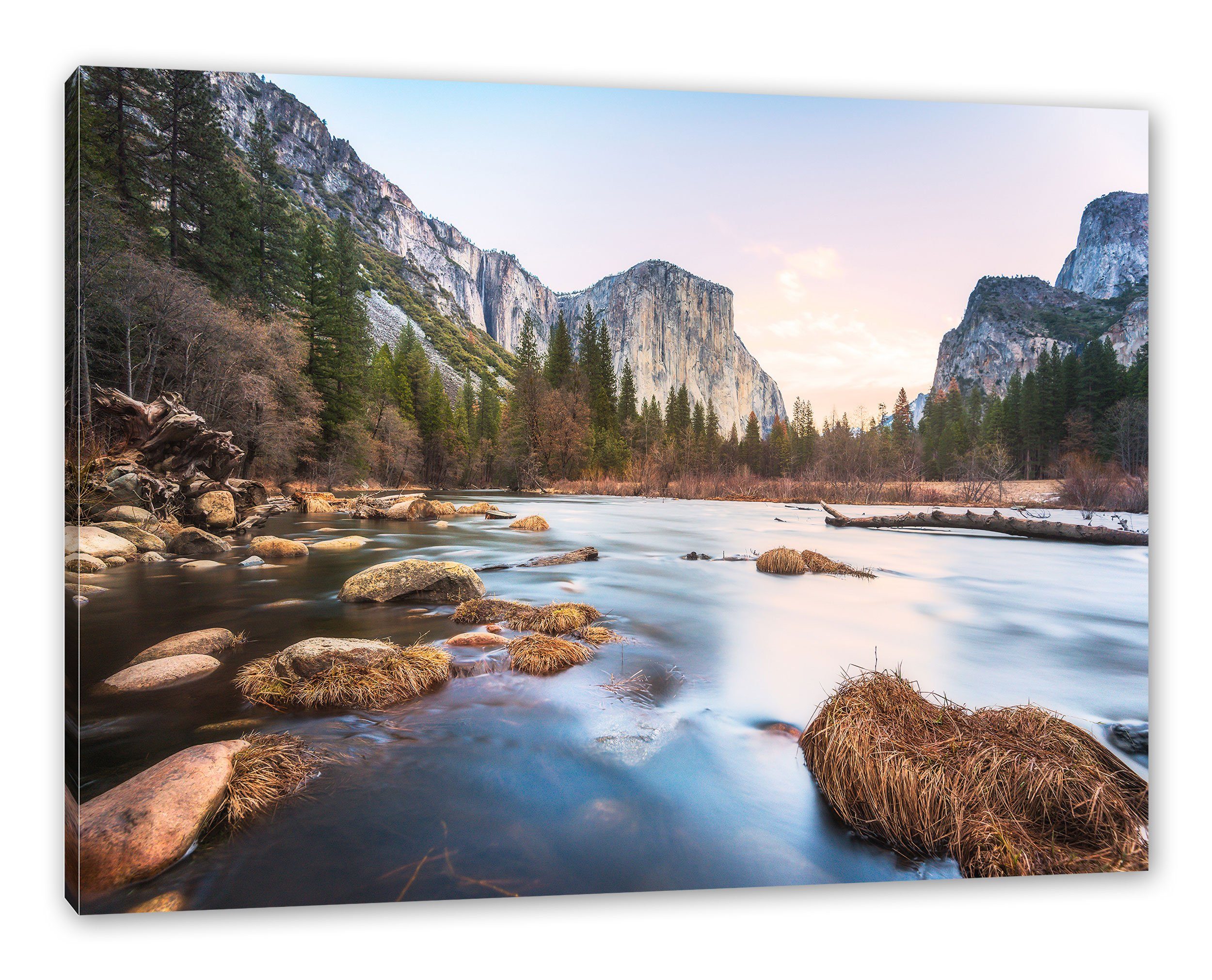 Leinwandbild Park, Park Leinwandbild National (1 Zackenaufhänger National Pixxprint Yosemite inkl. Yosemite St), fertig bespannt,