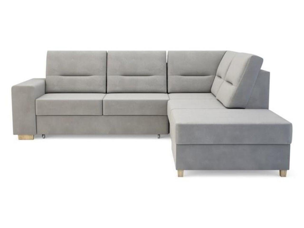 JVmoebel Sofa Design Ecksofa L-form Bettfunktion Couch Leder Textil Sofa, Made in Europe
