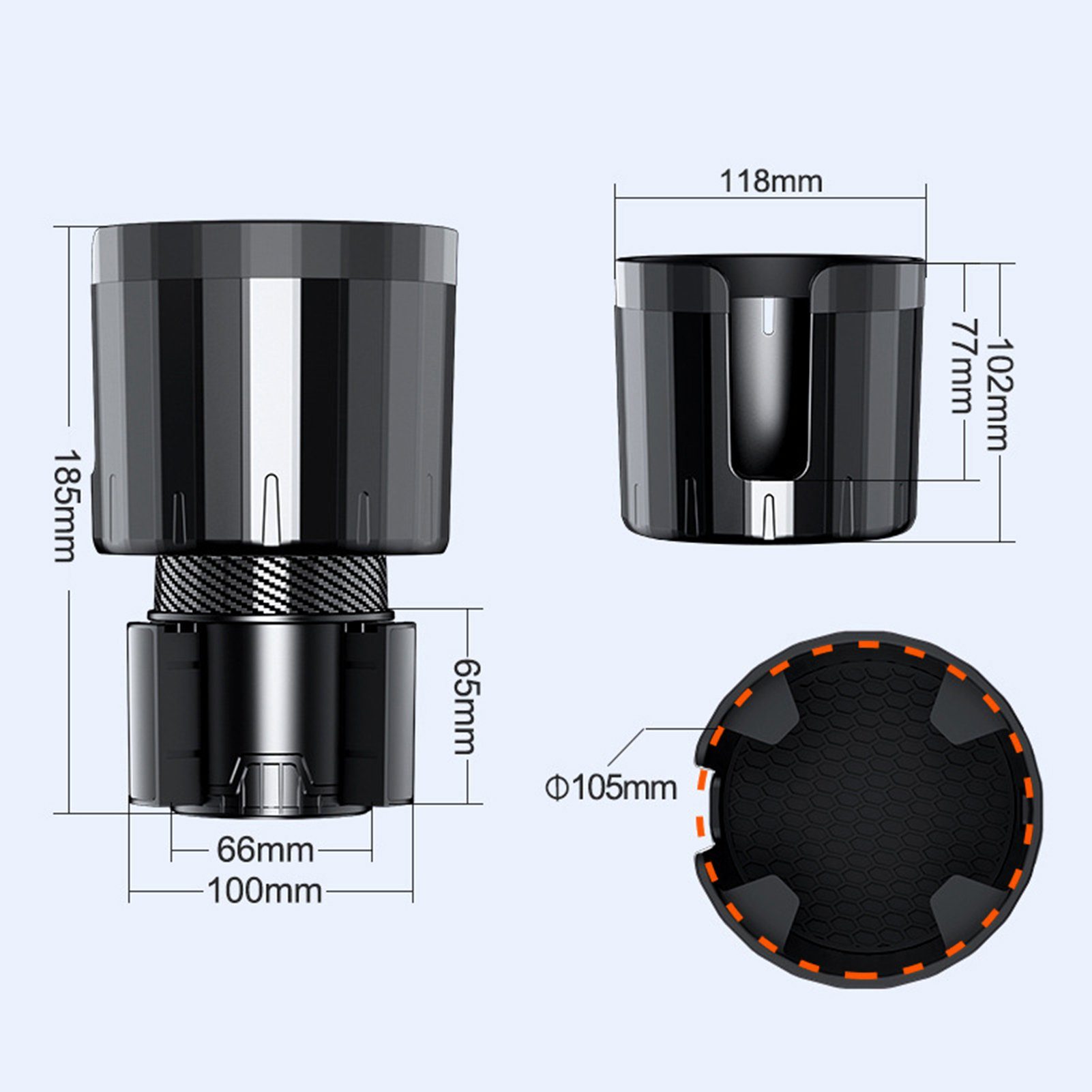 Getränkespender Auto Wasserbecherhalter Universal Auto Doppelloch  Becherhalter mit verstellbarer Basis