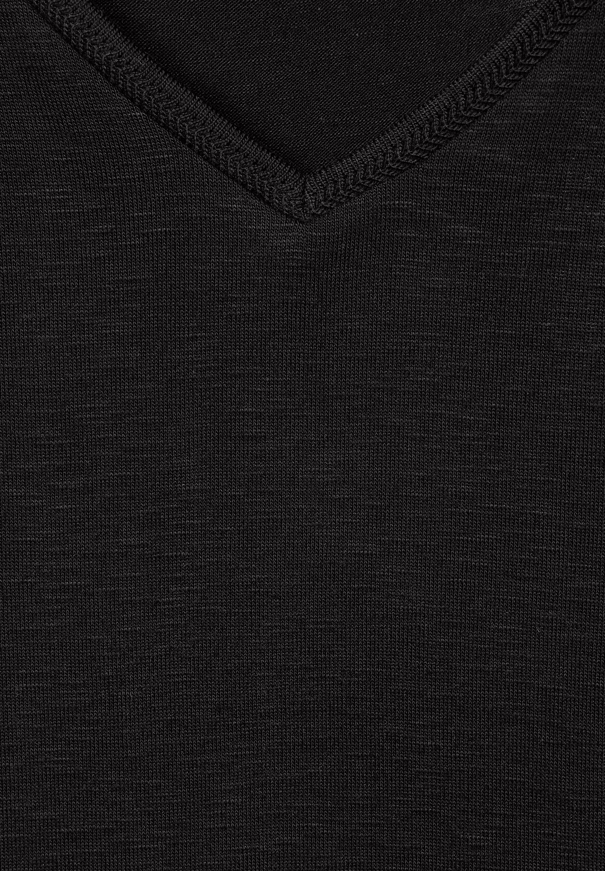 STREET ONE T-Shirt in Unifarbe Black