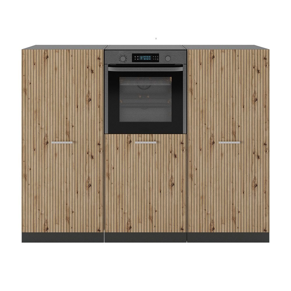 Vicco Küchenzeile R-Line, Artisan Eiche/Anthrazit, 180 cm ohne Arbeitsplatte