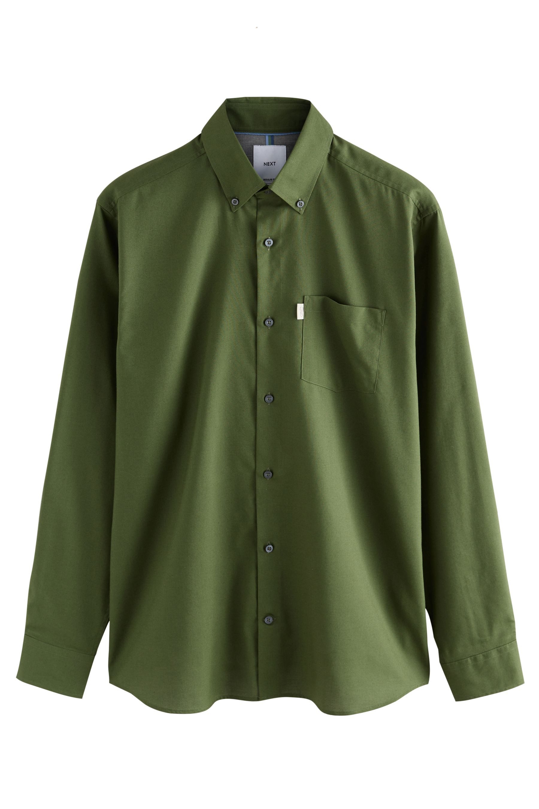 Langarmhemd Bügelleichtes Regular Fit Button-down-Oxfordhemd