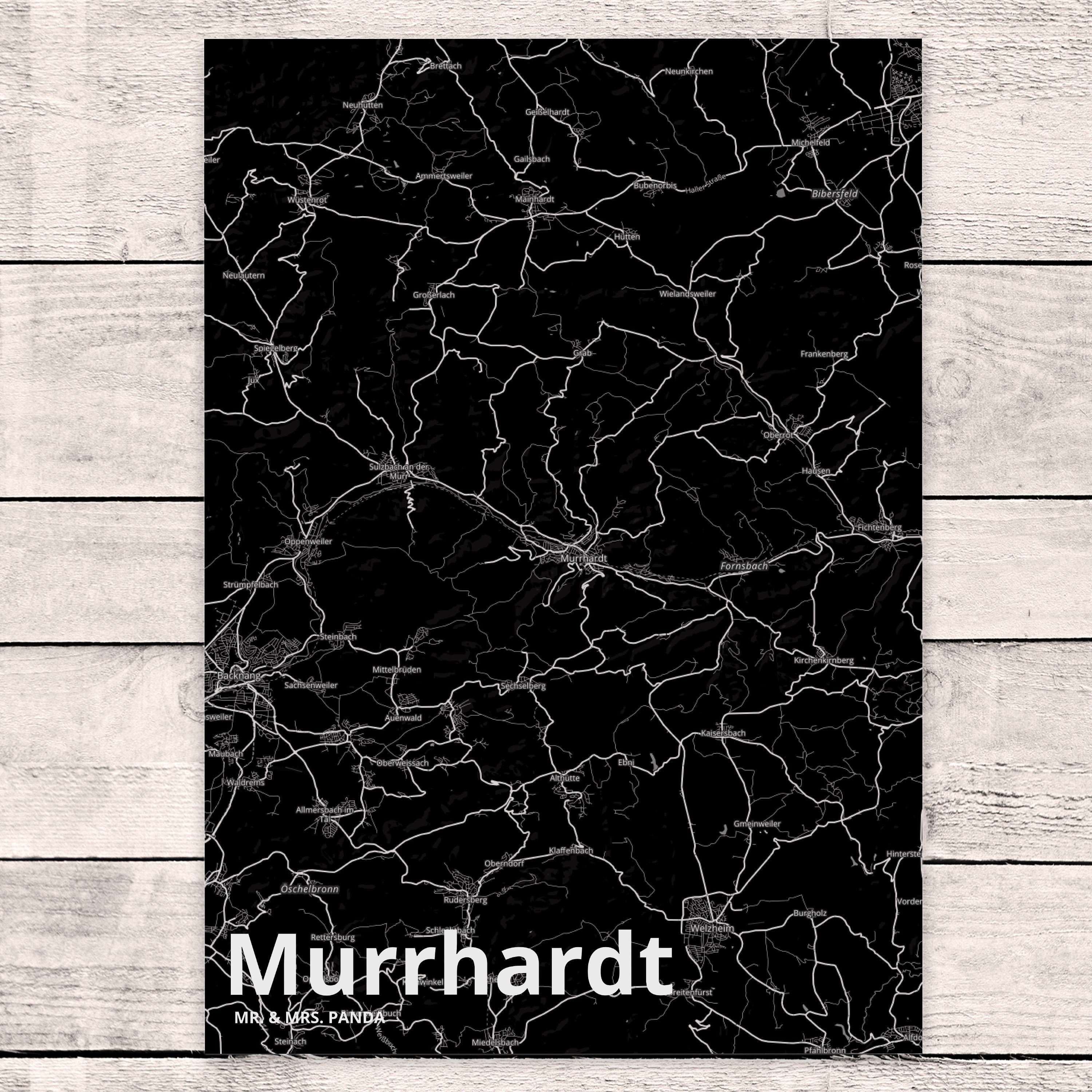 Mr. & Mrs. - Einladung Murrhardt Einladungskarte, Ansichtskarte, Geschenk, Panda Postkarte Ort