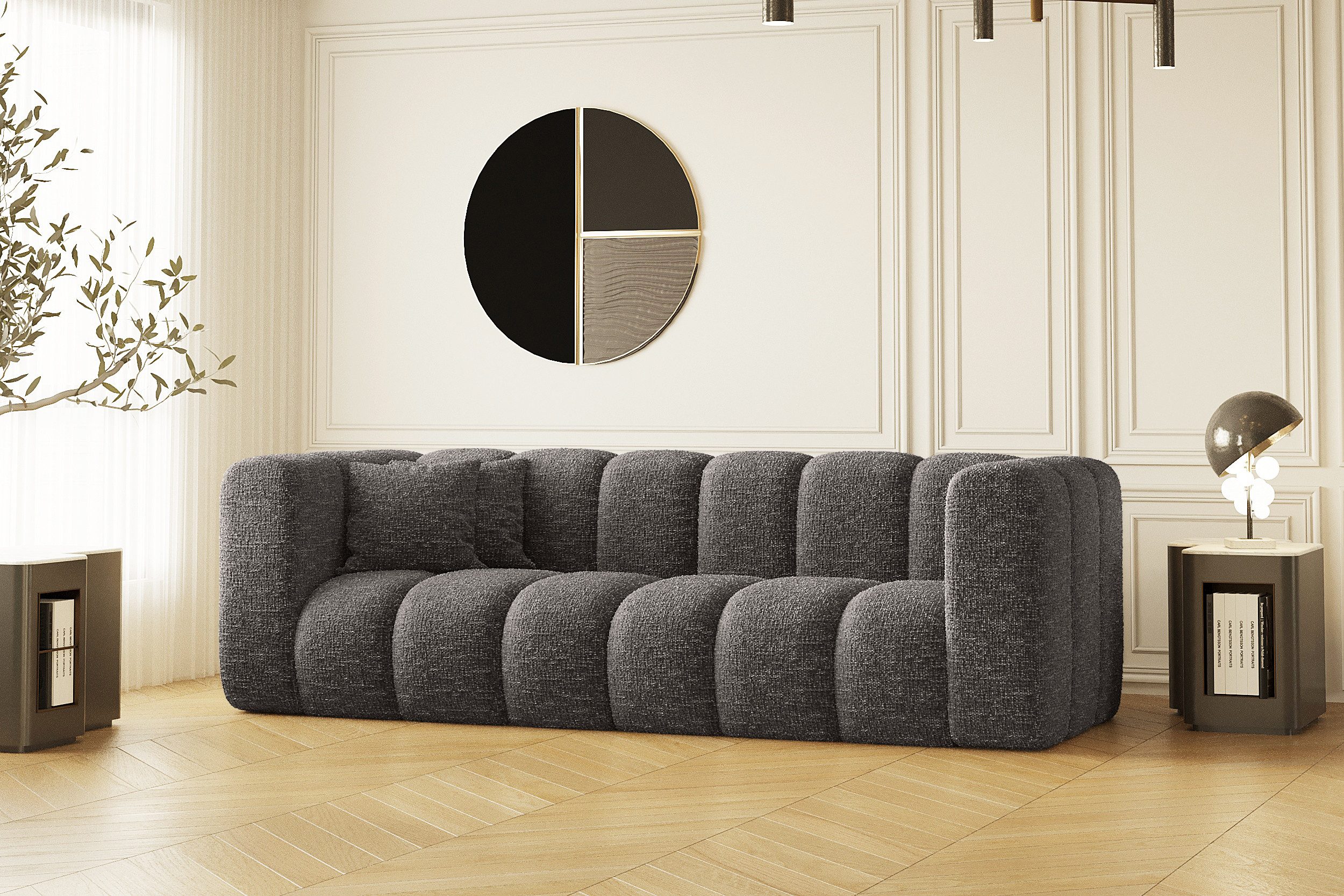 Kaiser Möbel Sofa Couch, Dreisitzer Grand Modular Stoff Salvador und Haga, günstig online kaufen