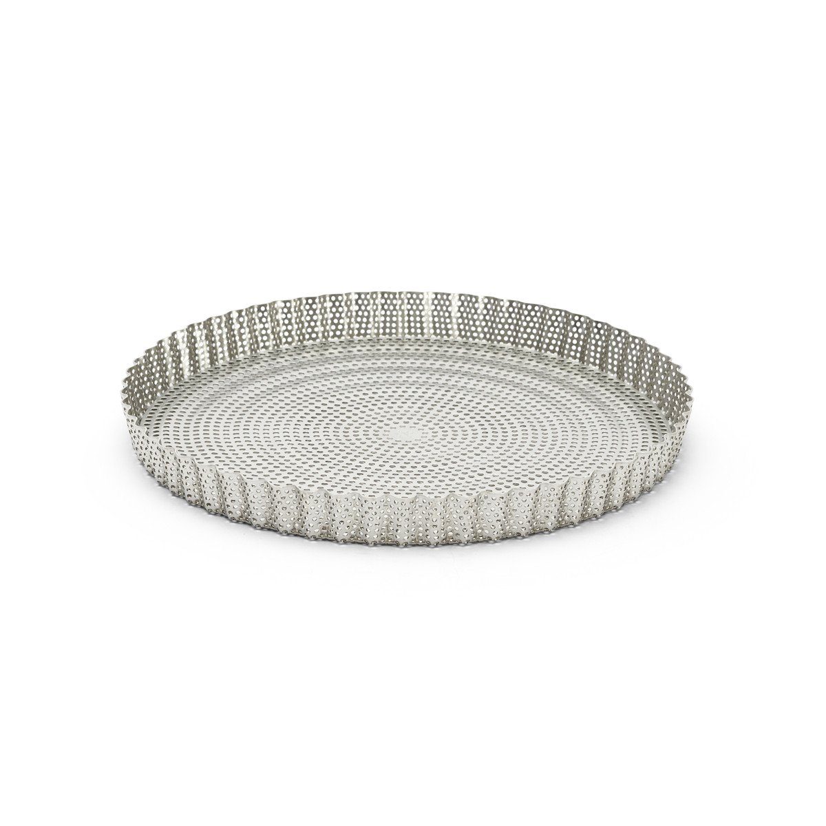 de Buyer Backform Air-System, Tarteform 28 cm mit Backtrennfolie - Edelstahl gelocht