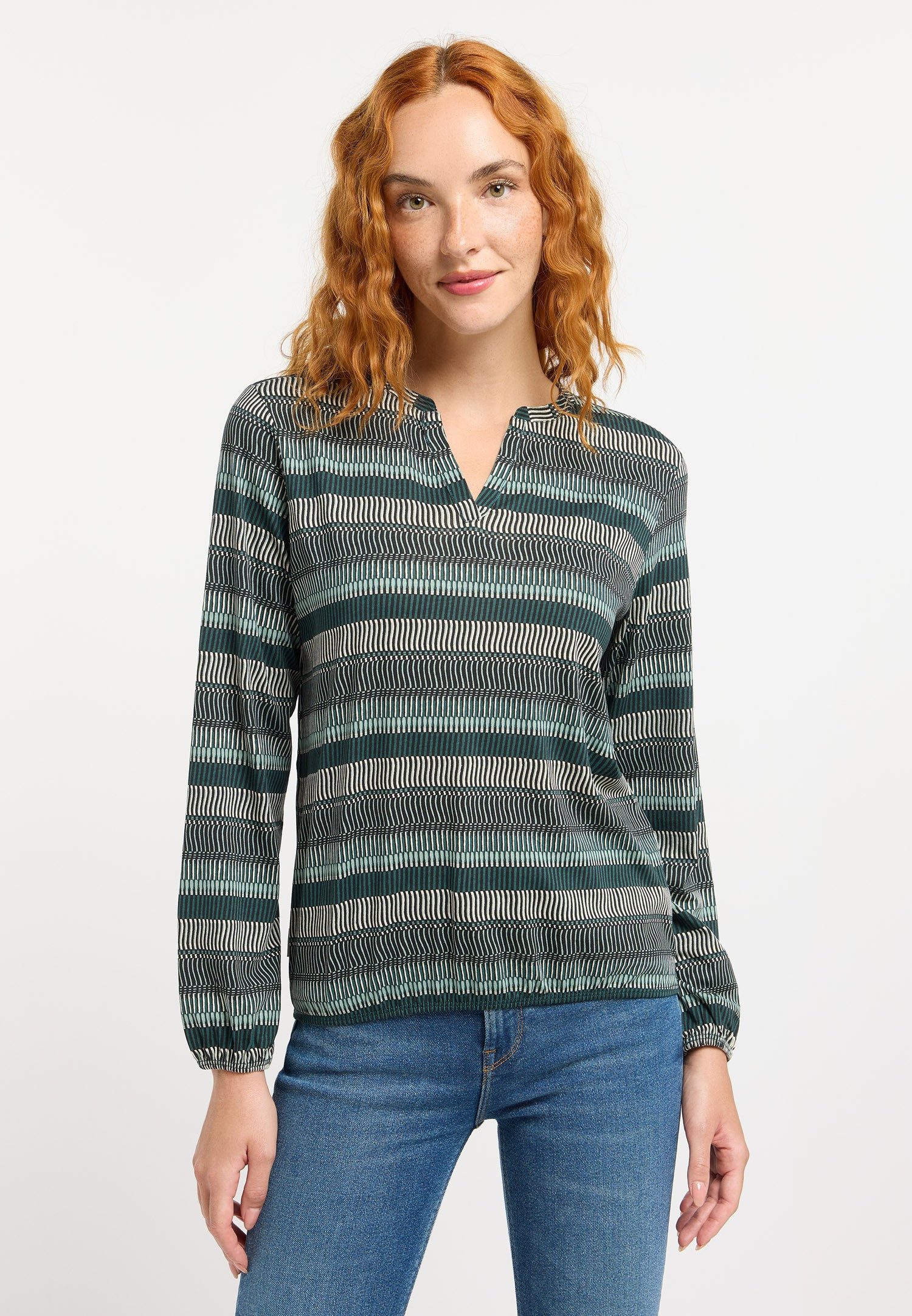 Ragwear Langarmshirt SANTICA PRINT weite Ärmel, Allover Print günstig online kaufen