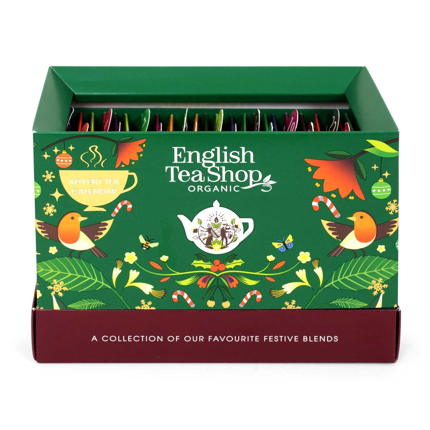 English Tea Shop Tee Adventskalender "Christmas Countdown" grün, BIO, 25 Teebeutel, Verschiedene Geschmacksrichtungen. Ideal zum Durchprobieren. – Bild 2 von 5