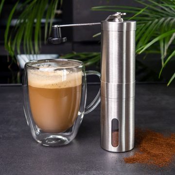 Intirilife Kaffeemühle, Kaffeemühle Manuelle Mühle zum Mahlen von Kaffee Hand Espressomühle