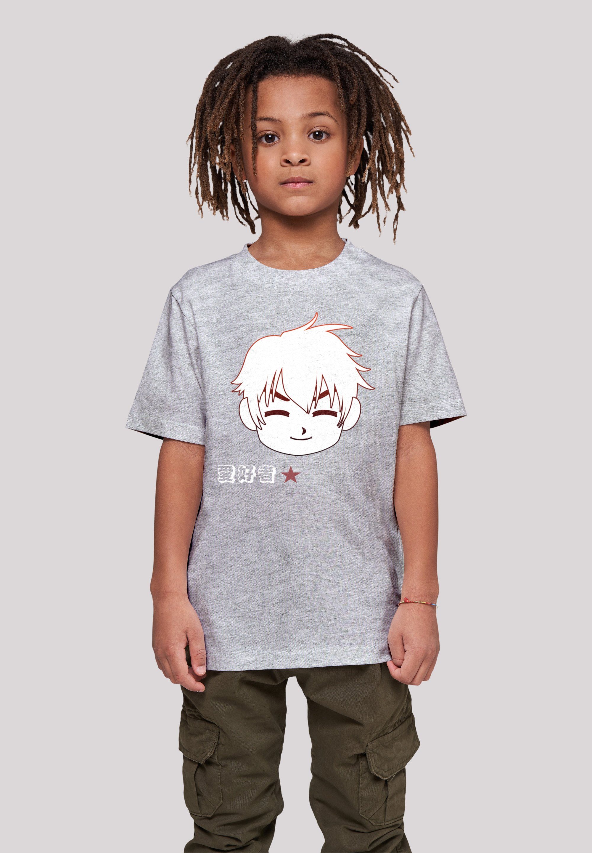 F4NT4STIC T-Shirt Manga Boy Japan Print heather grey