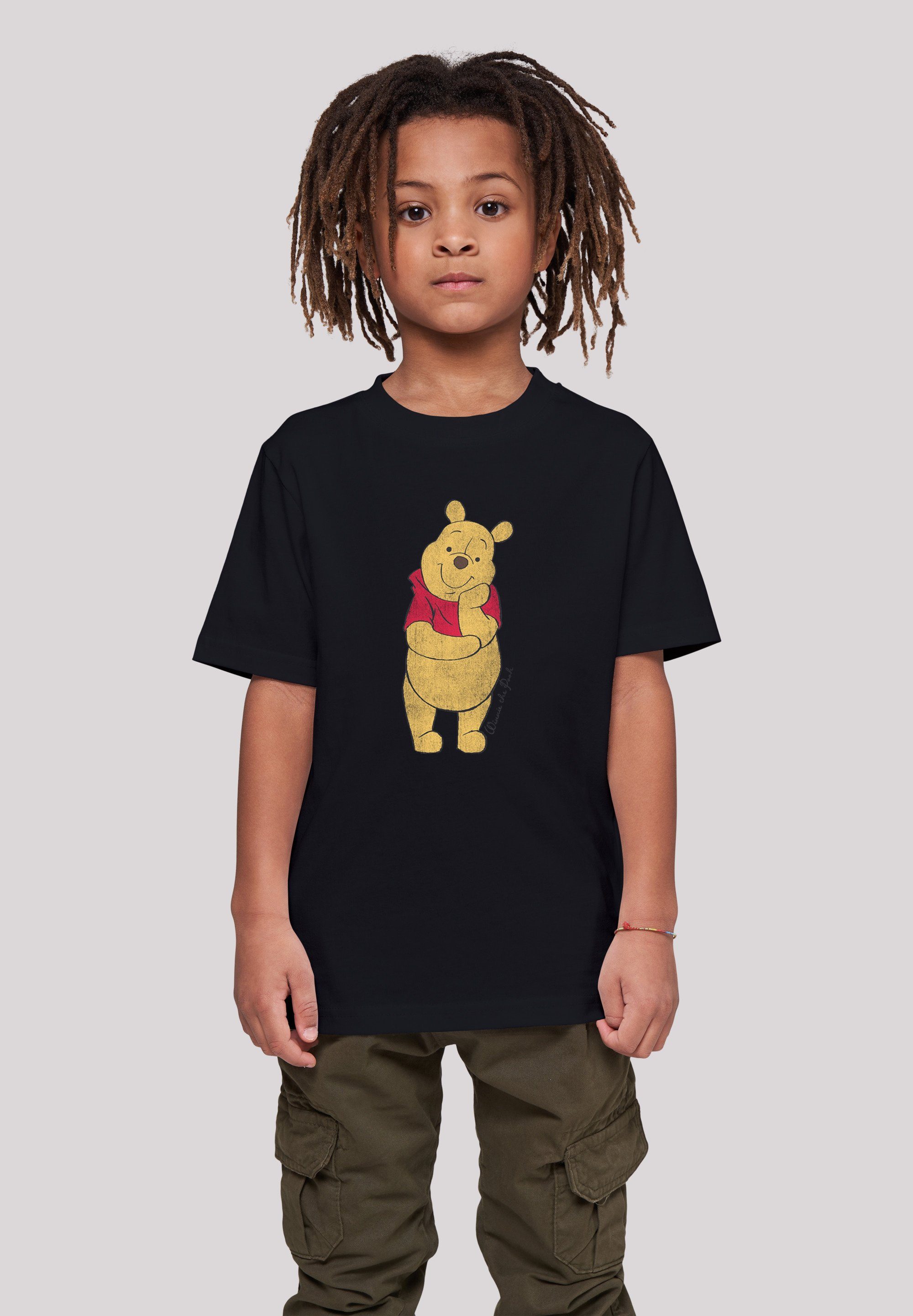 Unisex Kinder,Premium F4NT4STIC Disney Classic Pooh Merch,Jungen,Mädchen,Bedruckt The Winnie schwarz T-Shirt