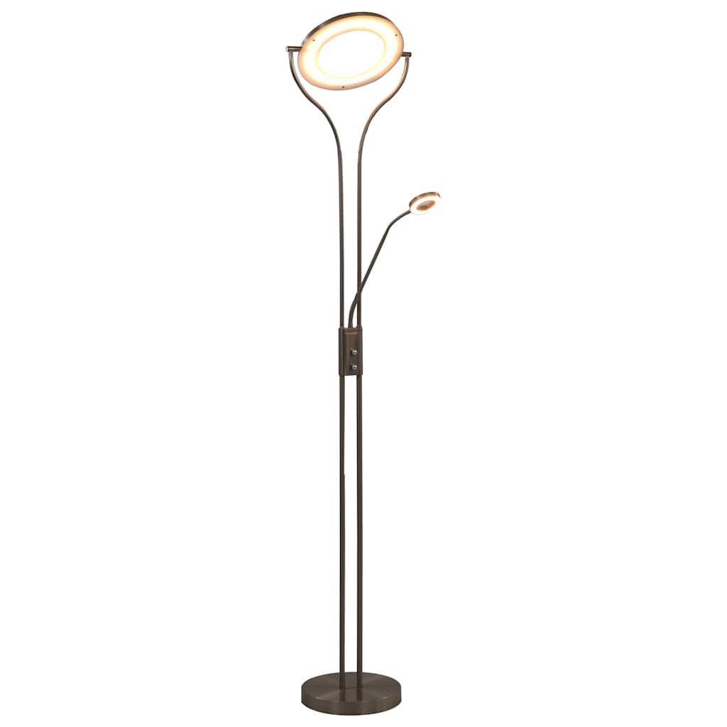 vidaXL Deckenleuchte Stehlampe 18 W Silbern 180 cm Dimmbar
