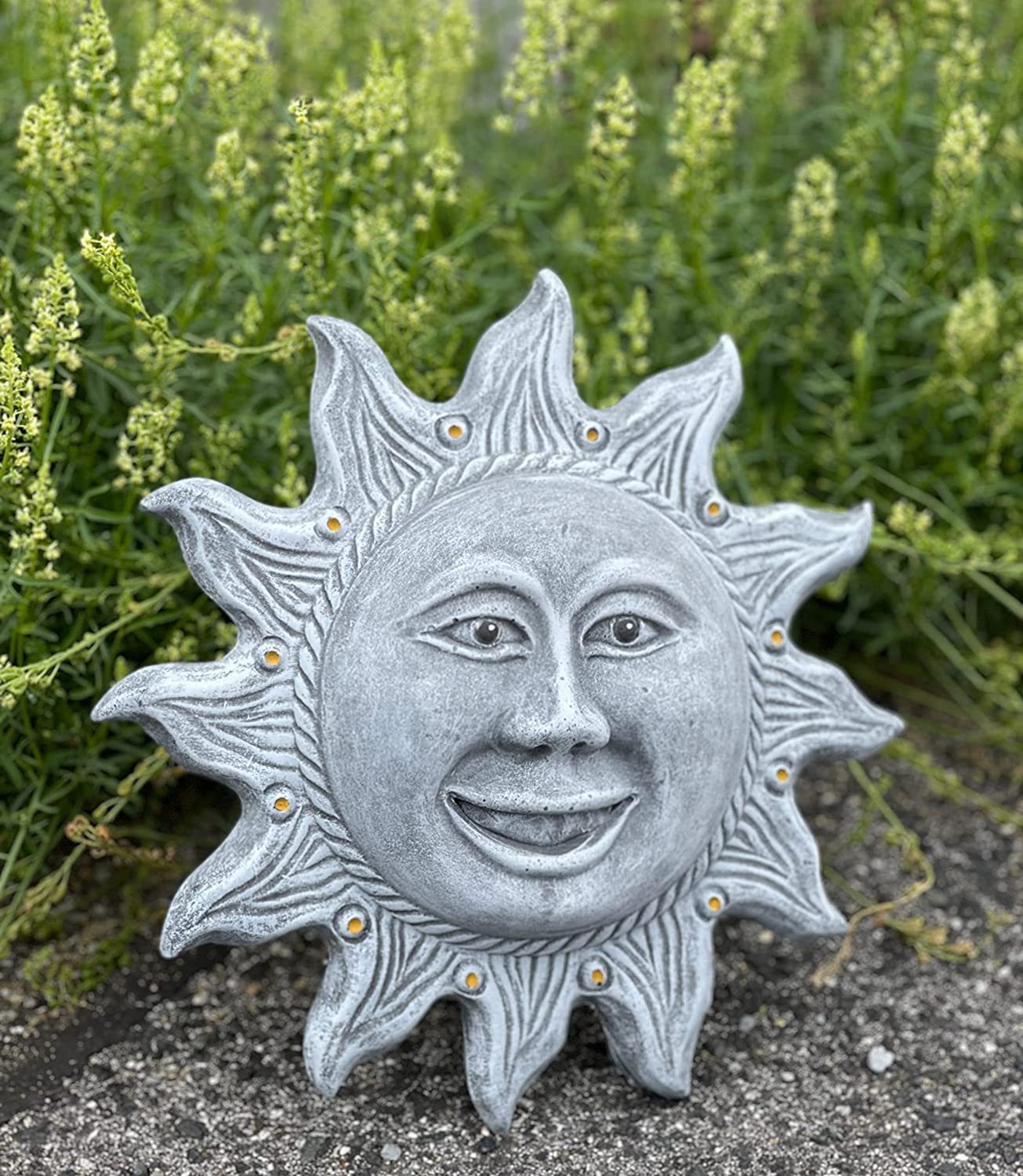 Stone and Style Gartenfigur Frostfeste Wandrelief Sonne Il Sole 30cm – Bild 2 von 3