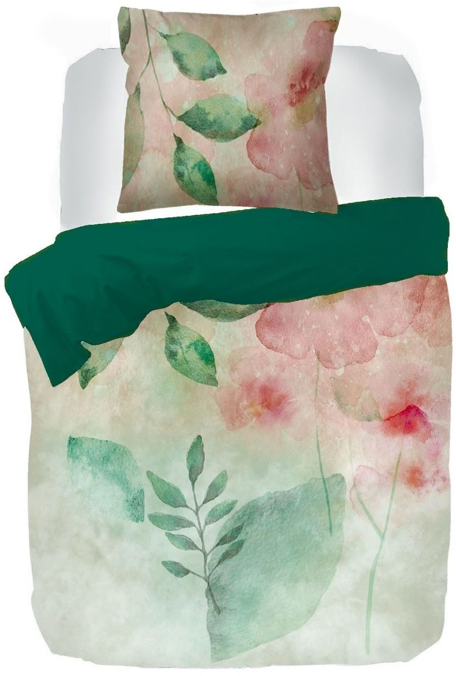 Kayori Bettwäsche Haimini, Mako-Satin, 2 teilig, 100% reiner Bio-Baumwoll-Satin