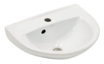 aquaSu Waschbecken marTa (Hänge-Waschtisch, 1-St., Handwaschbecken), 45 cm, Handwaschbecken, Keramik, Weiß, 567763