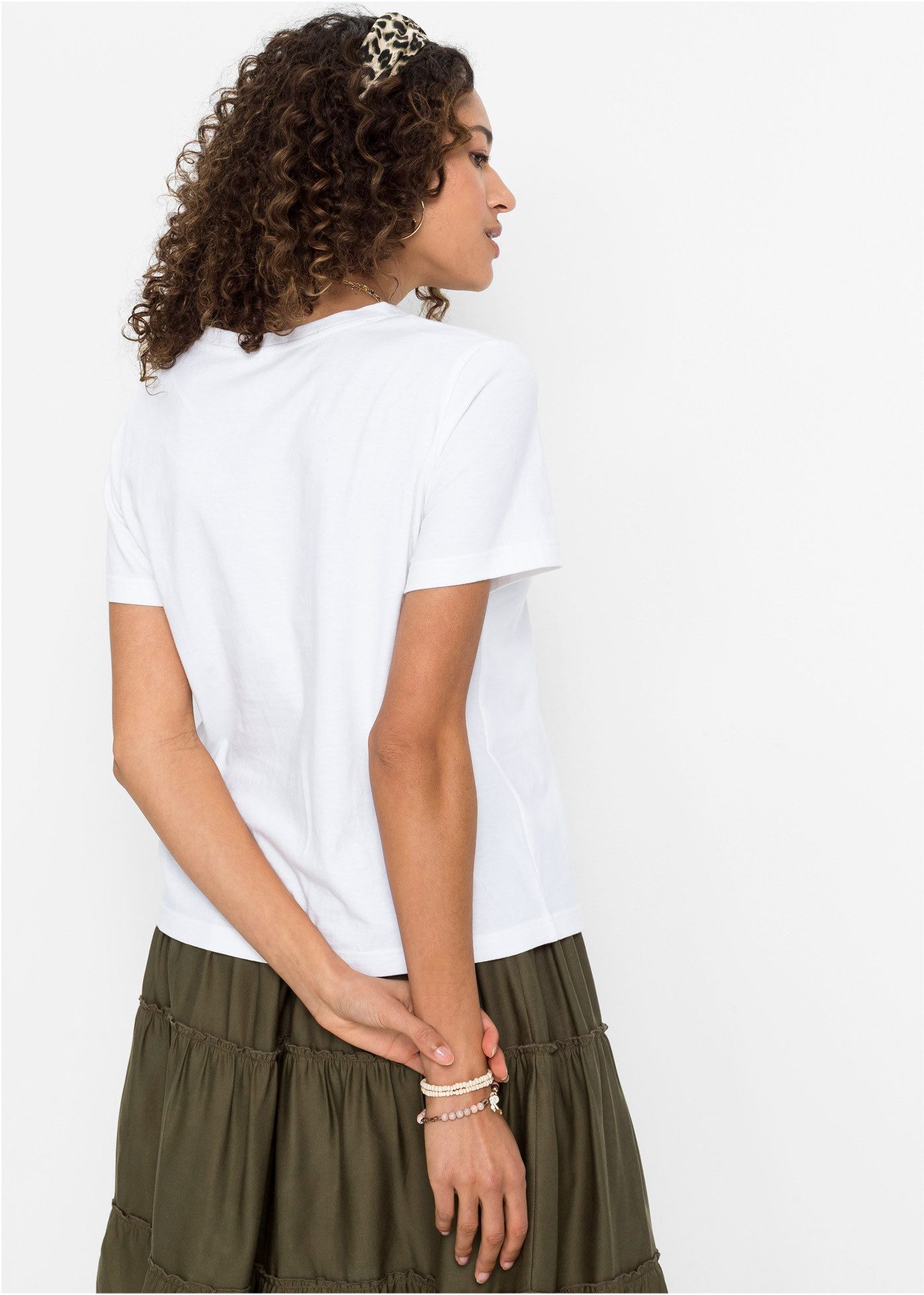 bonprix T-Shirt bequeme Passform, Kurzarm, mit Rundhalsausschnitt günstig online kaufen
