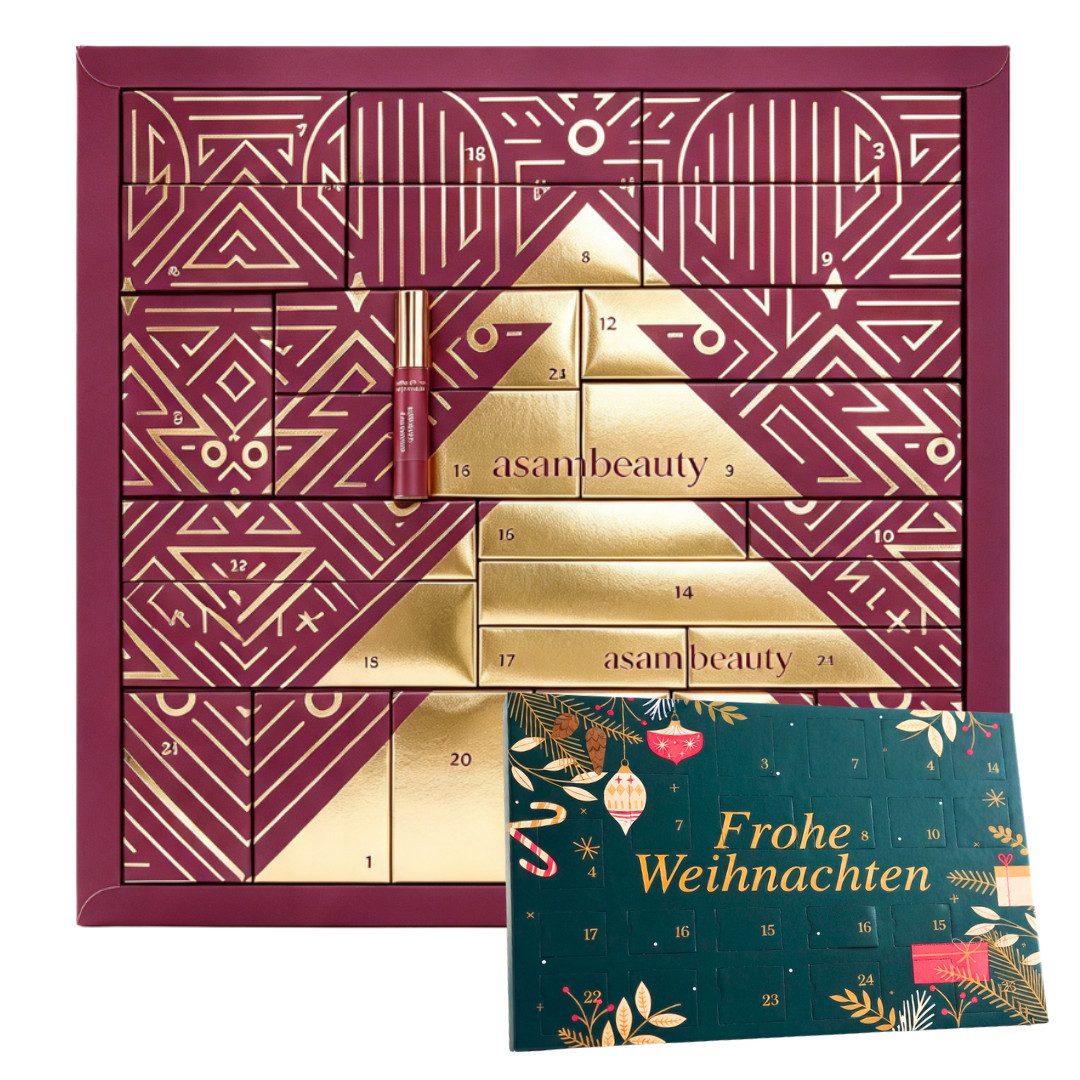 asambeauty Kosmetik-Adventskalender 2026 Beauty + Asam Tisch Adventskalender 2er set Frauen Damen Pflege (Set, 48-tlg), 48 tlg - 24 Beautyprodukte + 24 Schokoladen Adventskalender - Mädchen