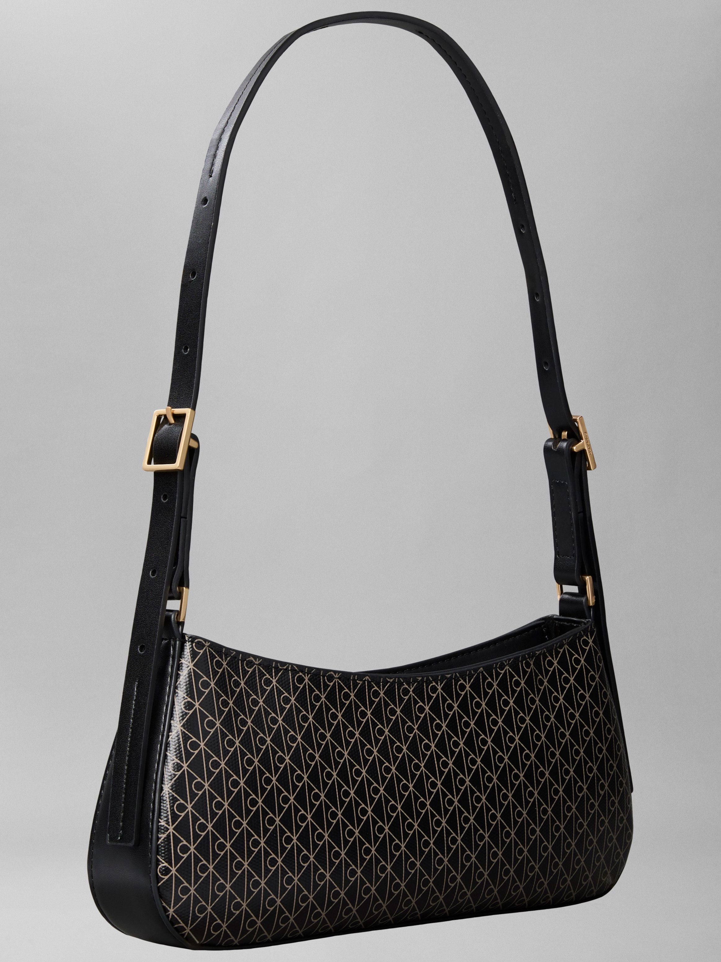 Calvin Klein Schultertasche EMBLEM AOP SMALL SHOULDER BAG, Damen Umhängetasche, Tragetasche Handtasche mit CK-Logodruck