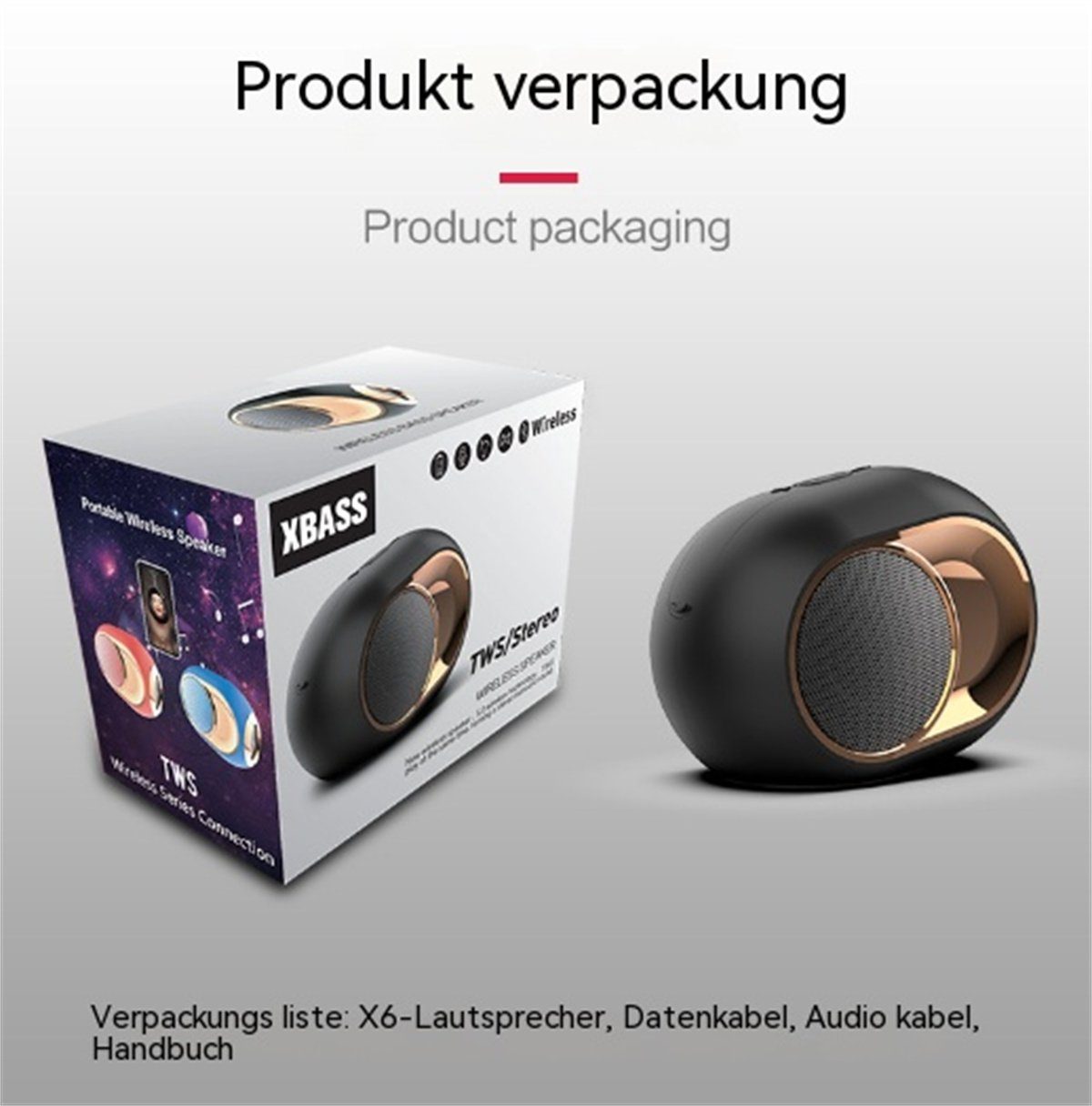 carefully Tragbarer Weiß kabelloser Stereo-Bluetooth-Außenlautsprecher (5 Bluetooth-Lautsprecher W) selected