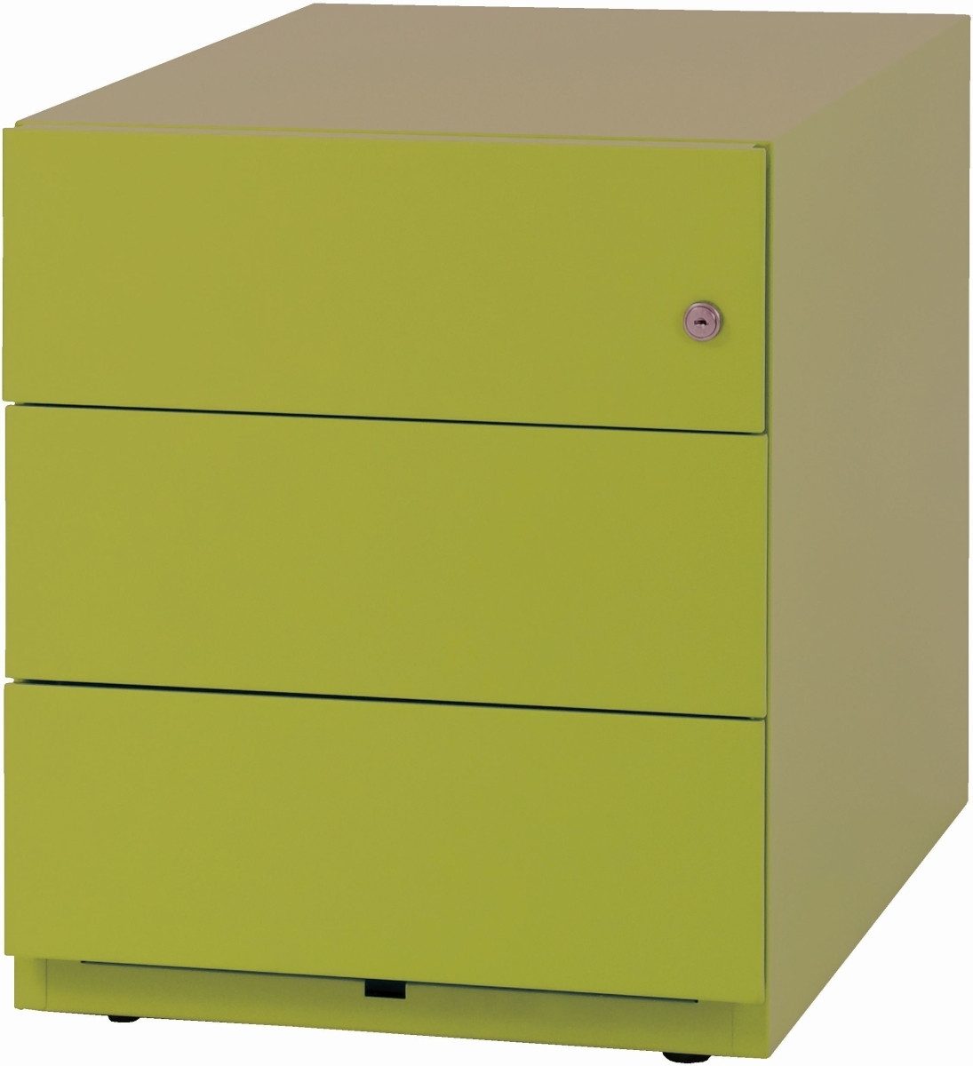 Bisley Container Rollcontainer Note NWA Stahl 3x Materialschub HxBxT 495x420x565mm gelb