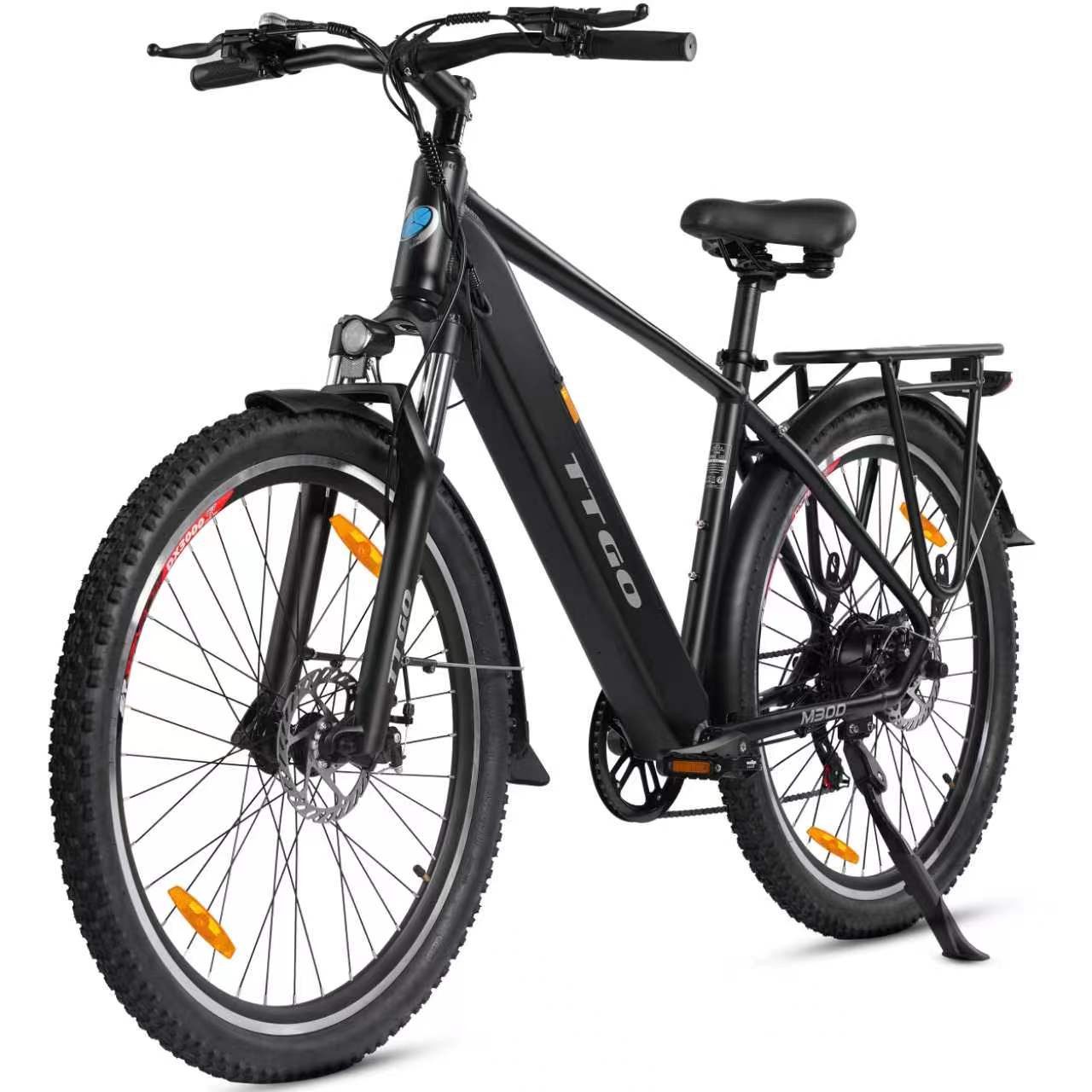 Vankel E-Bike Cityrad M300 E-Fahrrad 720Wh Damen u. Herren Pedelec, 36V 20AH 120 km, Kettenschaltung, Heckmotor, 720 Wh, (Beleuchtungsset mit Batterieladegerät, Batterieschlüssel, Werkzeug), E-MTB 250W, 120km Reichweite, 27,5" MTB E-bikes