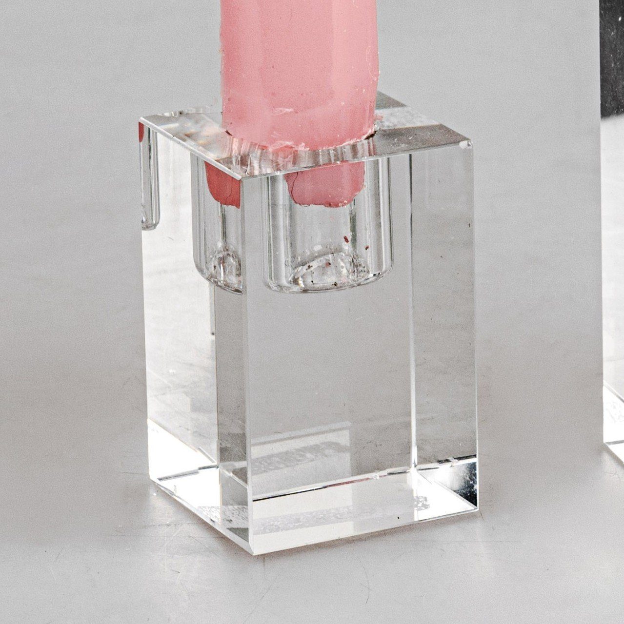 formano Kerzenhalter Basic, Transparent L:4cm B:4cm H:6cm Glas | Kerzenständer