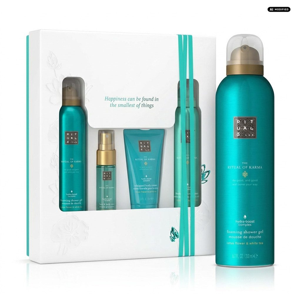 Rituals Pflege-Geschenkset Rituals Karma Duschschaum und Geschenkset Pflege Duo, Sommerlicher Duft und Pflege im abgestimmten Rituals Karma Duo