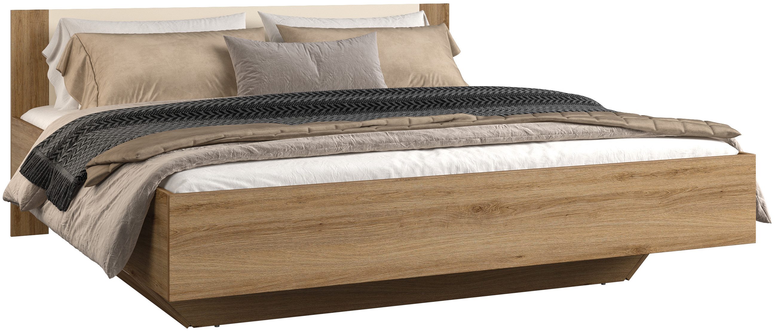 Home affaire Bettgestell Bitry, Breite 160 bzw. 180 cm, moderner Bettrahmen, Doppelbett in zwei Grössen