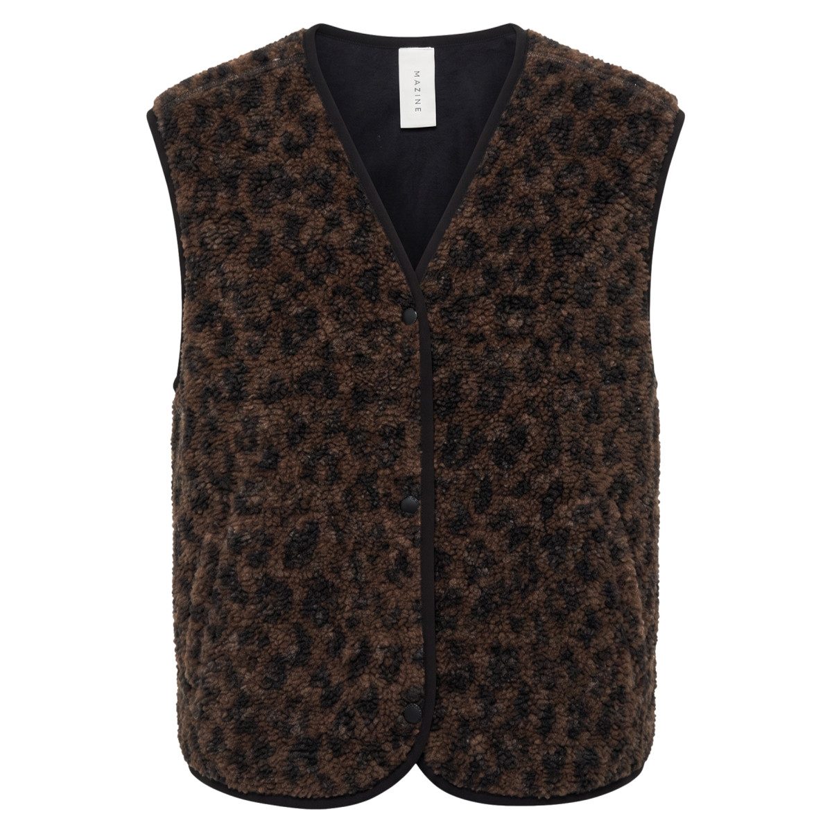 MAZINE Fleecejacke Mazine Printed Teddy-Fleece Vest - Damen Kunstfellweste