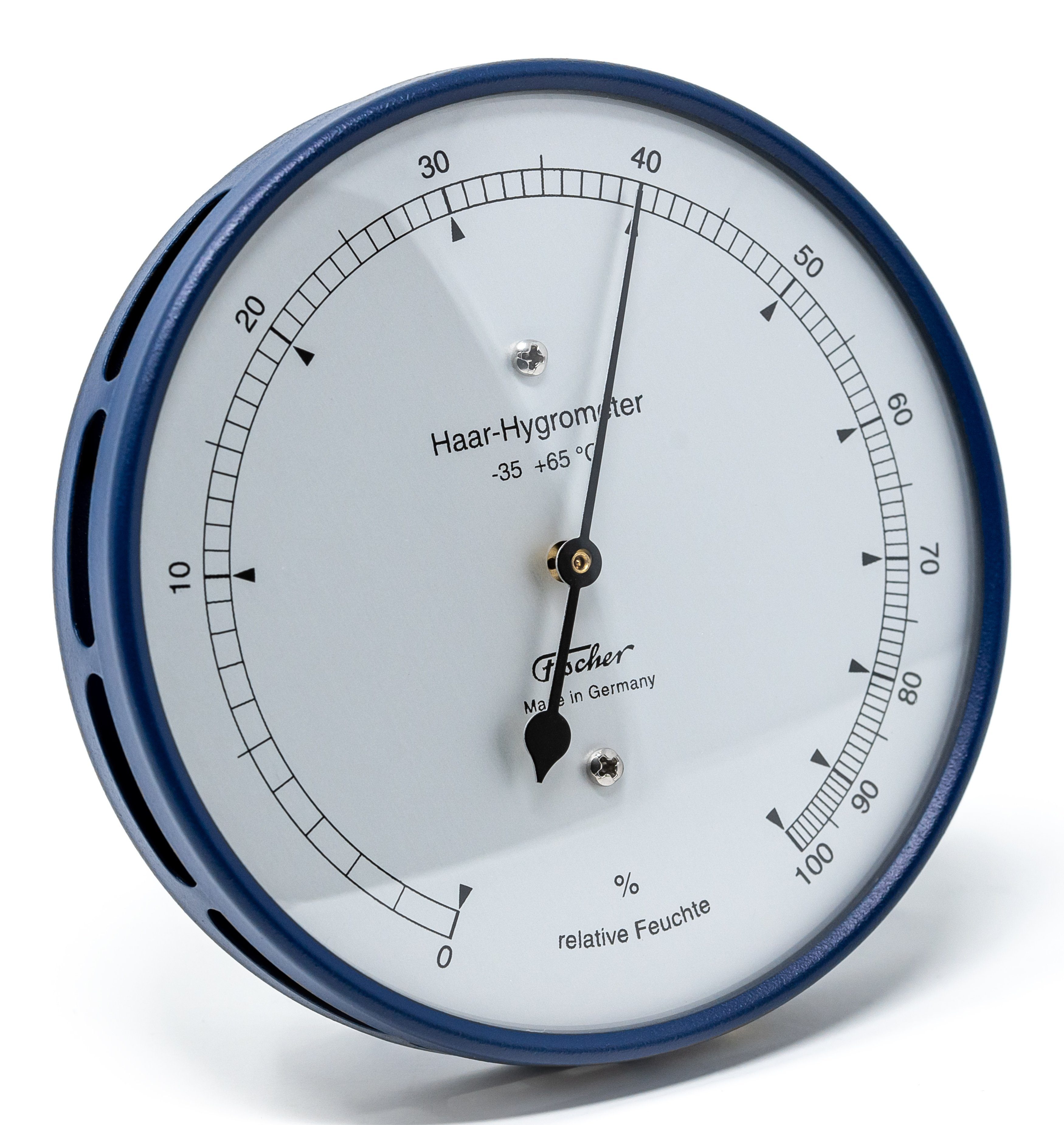 Fischer Hygrometer Fischer 111.01 Haar-Hygrometer 103mm Edelstahl Made in Germany