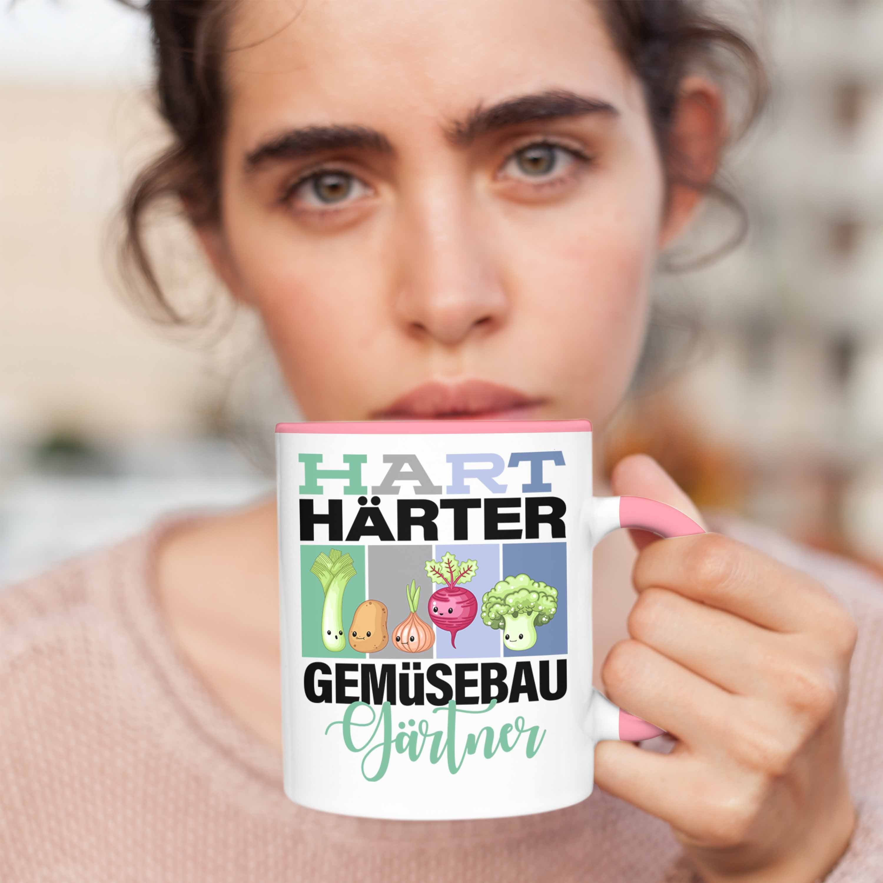 Lustige für Rosa Ge Spruch Tasse Geschenkidee Tasse "Hart Härter Gemüsebaugärtner Trendation