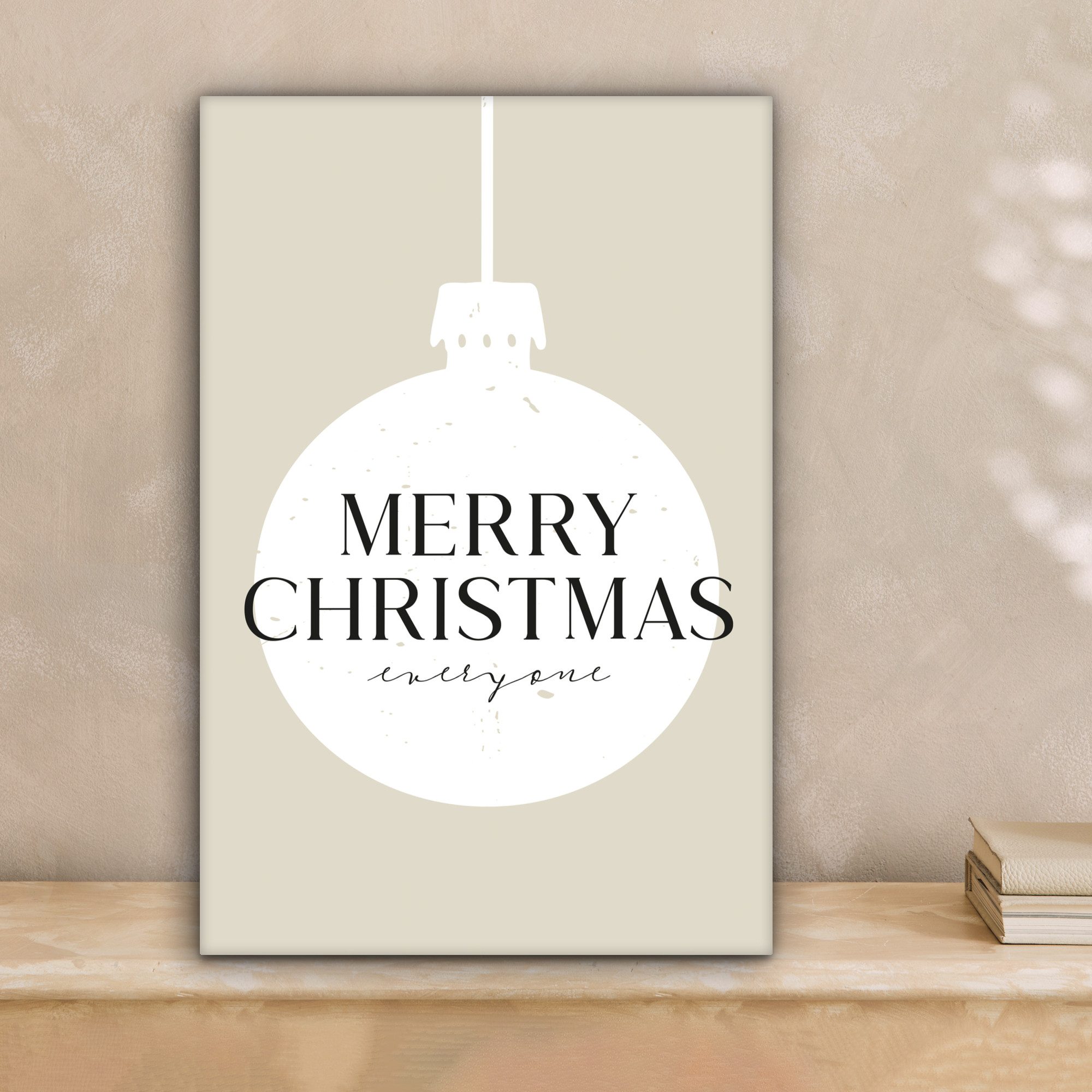 OneMillionCanvasses® Leinwandbild Weihnachten - Weihnachtskugeln - Japandi günstig online kaufen