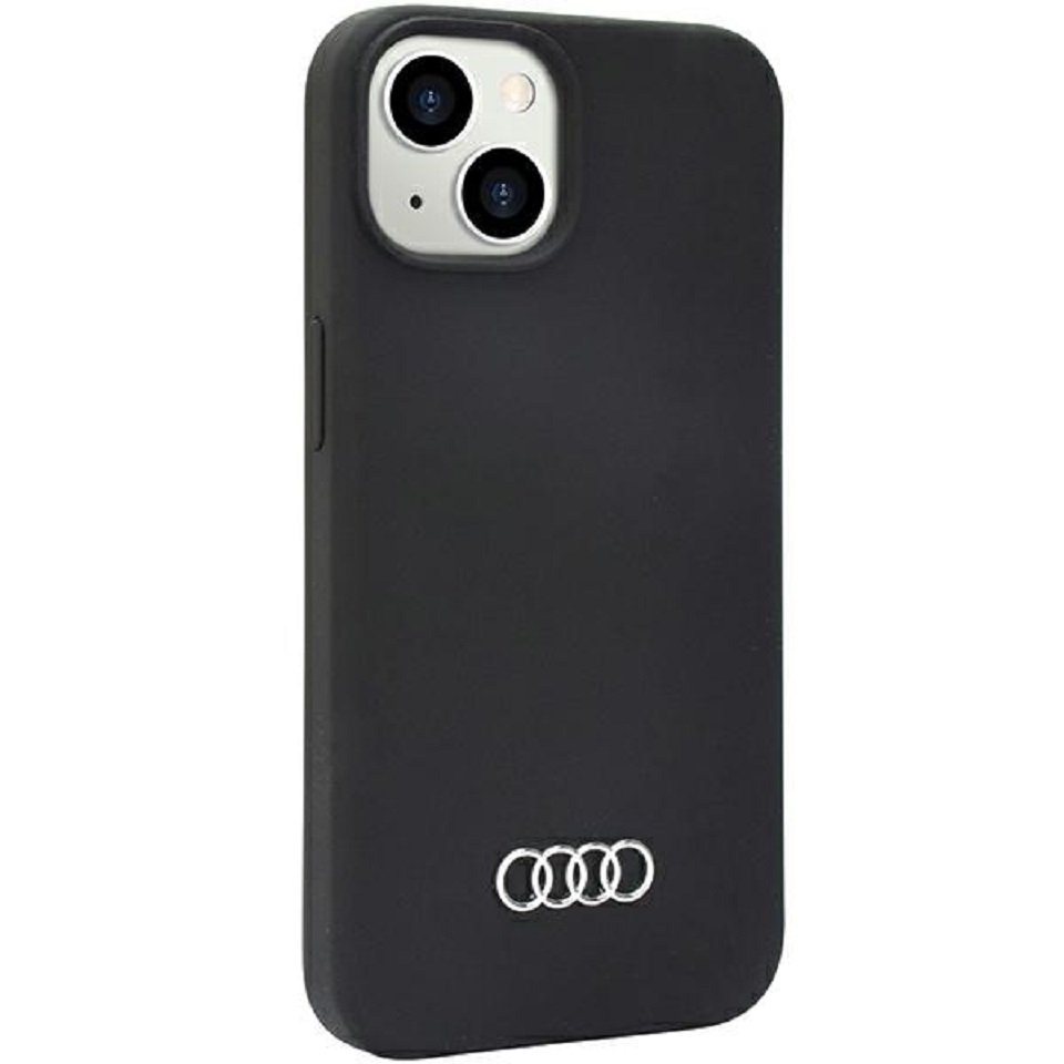 Audi Handyhülle Case iPhone 14 Logo Silikon schwarz 6,1 Zoll, Kantenschutz