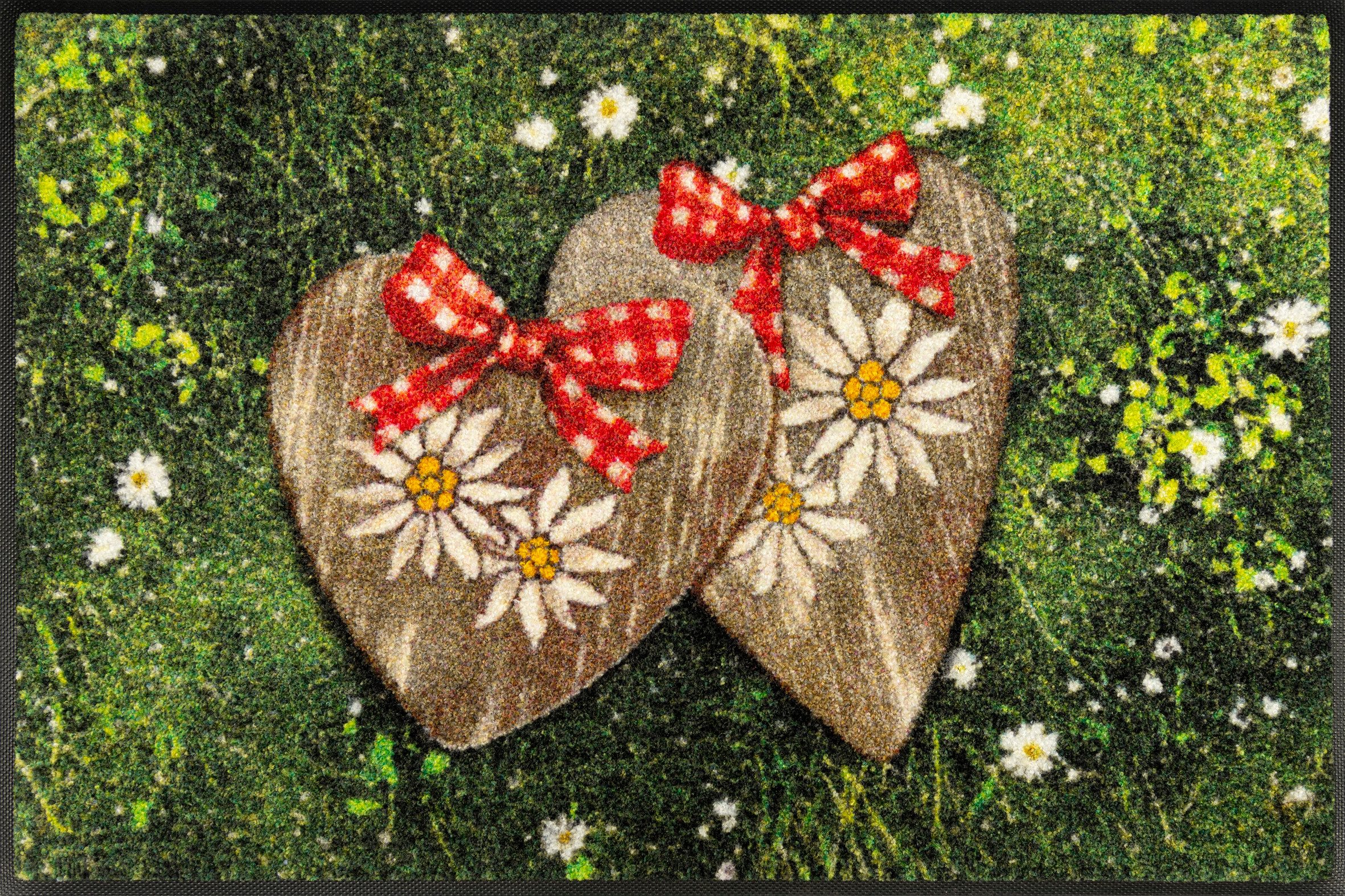 wash+dry by Kleen-Tex Fußmatte Heimatliebe, rechteckig, Höhe: 7 mm, waschbar und trocknergeeignet