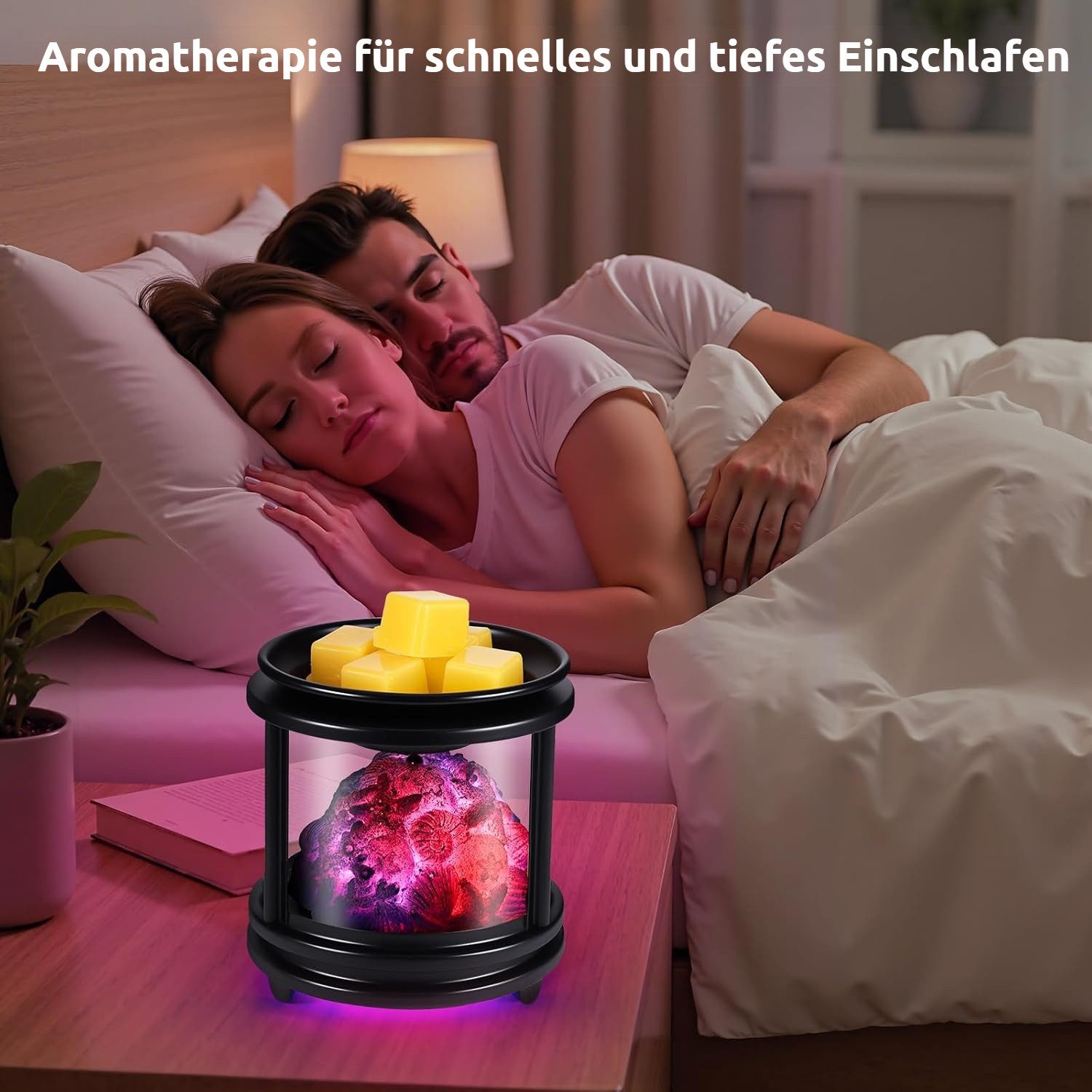 BlingBin Duftlampe 3-in-1 elektrischer Wachsschmelzer für Duftwachs und ätherische Öle (1 Stück, 1 St., 12 x 12 x 13 cm), sichere Aromalampe ohne offene Flamme für Zuhause