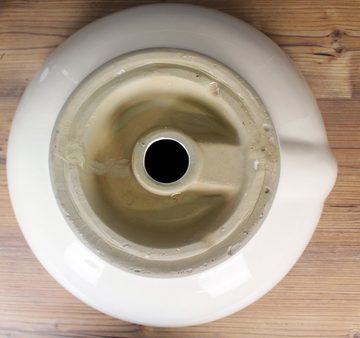 Arnusa Aufsatzwaschbecken Rundes Waschbecken 43x17 cm (mit Überlauf), mit Überlauf