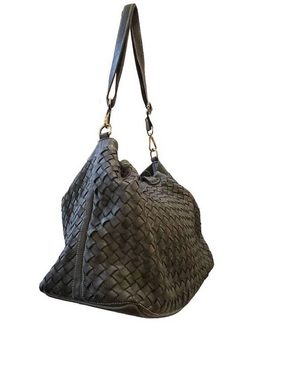 BZNA Handtasche Ronja Designer Umhängetasche Shopper, geflochtenes Leder