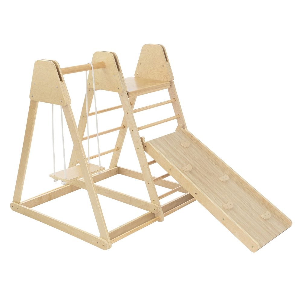 Joyz Klettergerüst Indoor Holz Spielplatz Motorik Lernspielzeug Kinder
