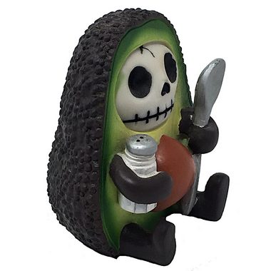 MystiCalls Fantasy-Figur Furrybones Hass Avocado Sammlerfigur Totenkopf Halloween Horror Gothic (1 St), Perfektes Geschenk für Gothic Liebhaber