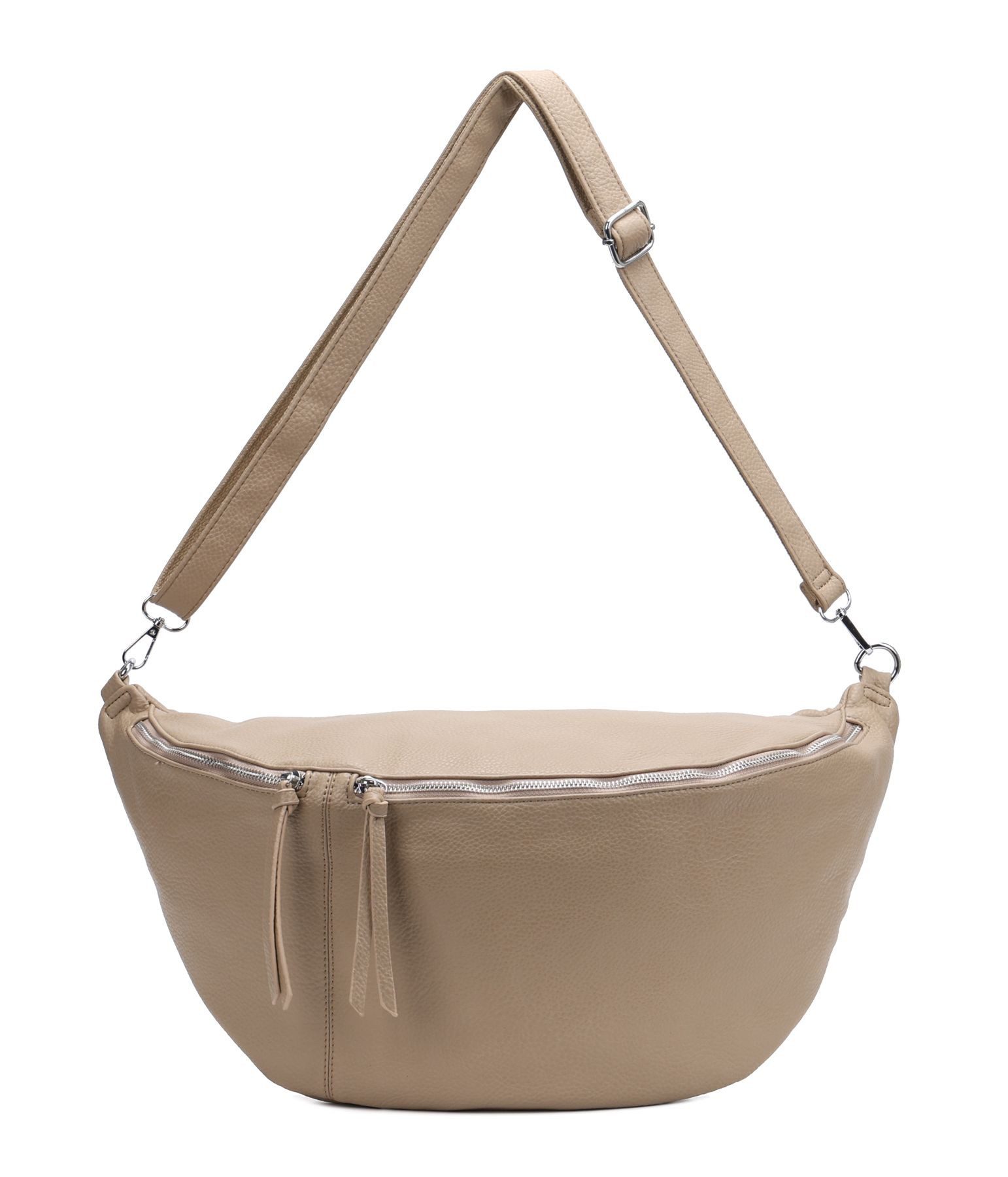 ITALYSHOP24 Schultertasche Damen XXL Teddyfell Tasche CrossBody Bauchtasche PELZTASCHE Felltasche, Body Bag Teddytasche CrossOver Umhängetasche Hüfttasche Plüsch Fell