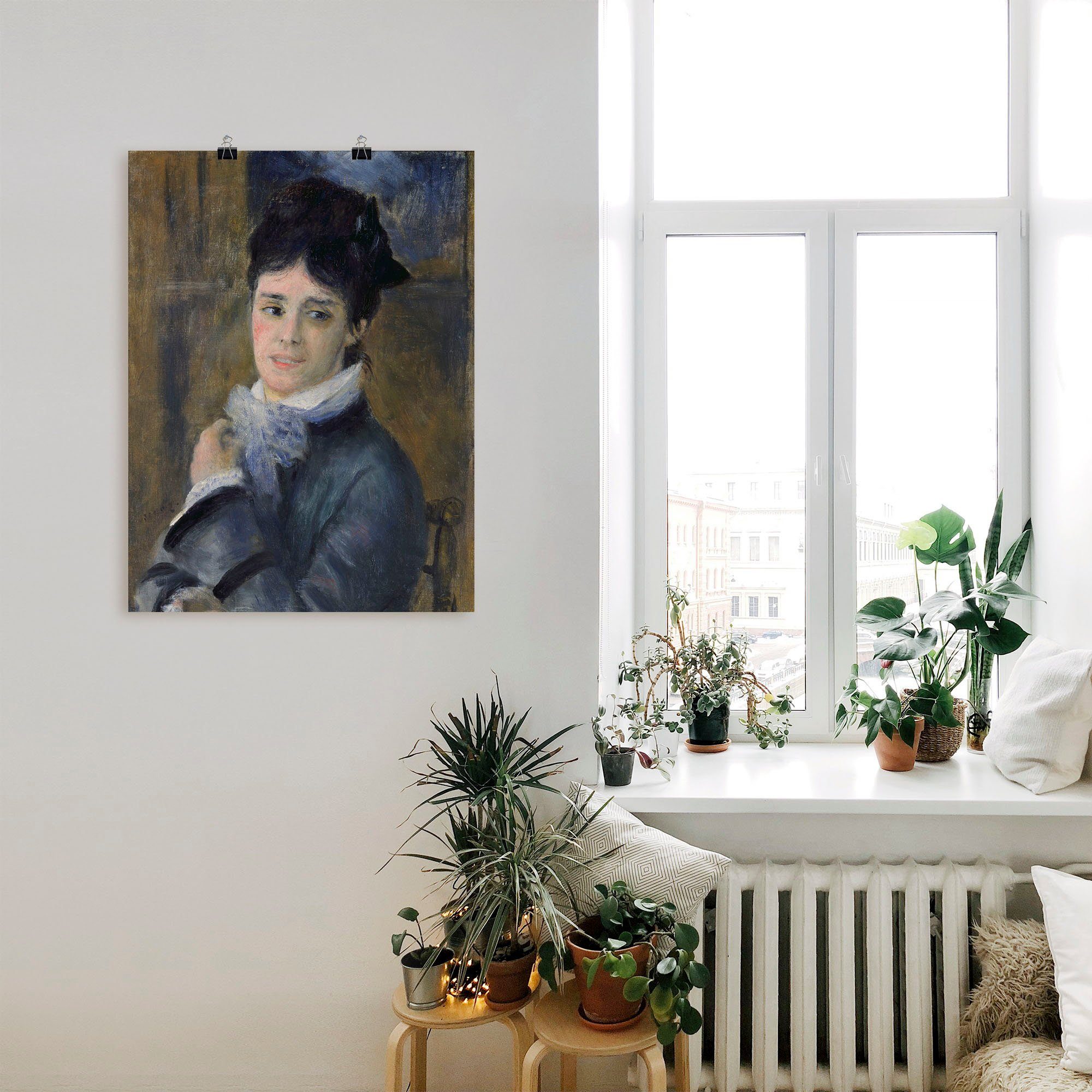 Artland Wandbild Bildnis versch. (1 der 1872, Frau Leinwandbild, Wandaufkleber Größen Poster Monet. Claude St), oder Madame als in