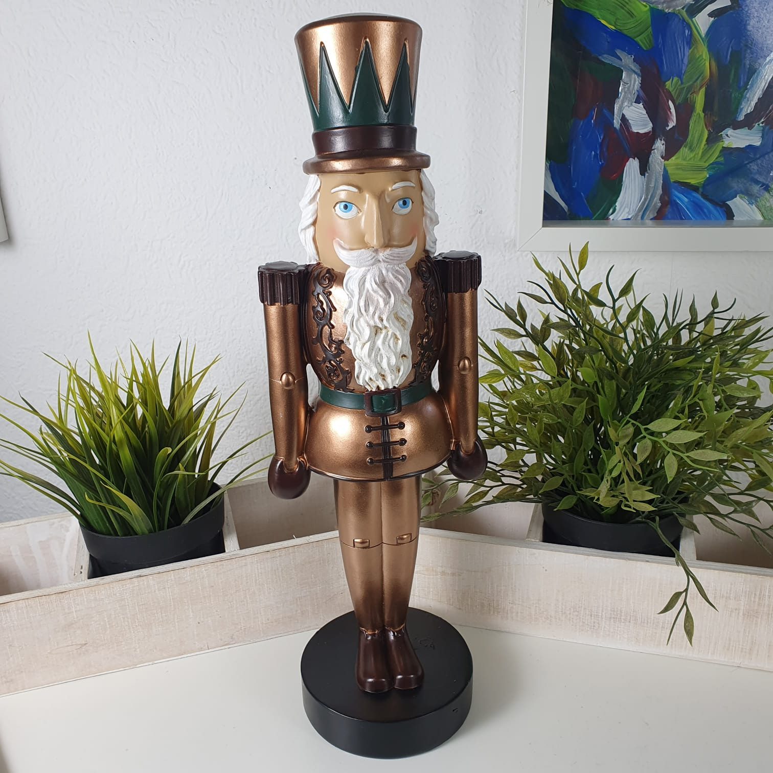 Aspinaworld Gartenfigur Deko Nussknacker Figur, Weihnachts Dekoration 39 cm - Wohnzimmer Figur