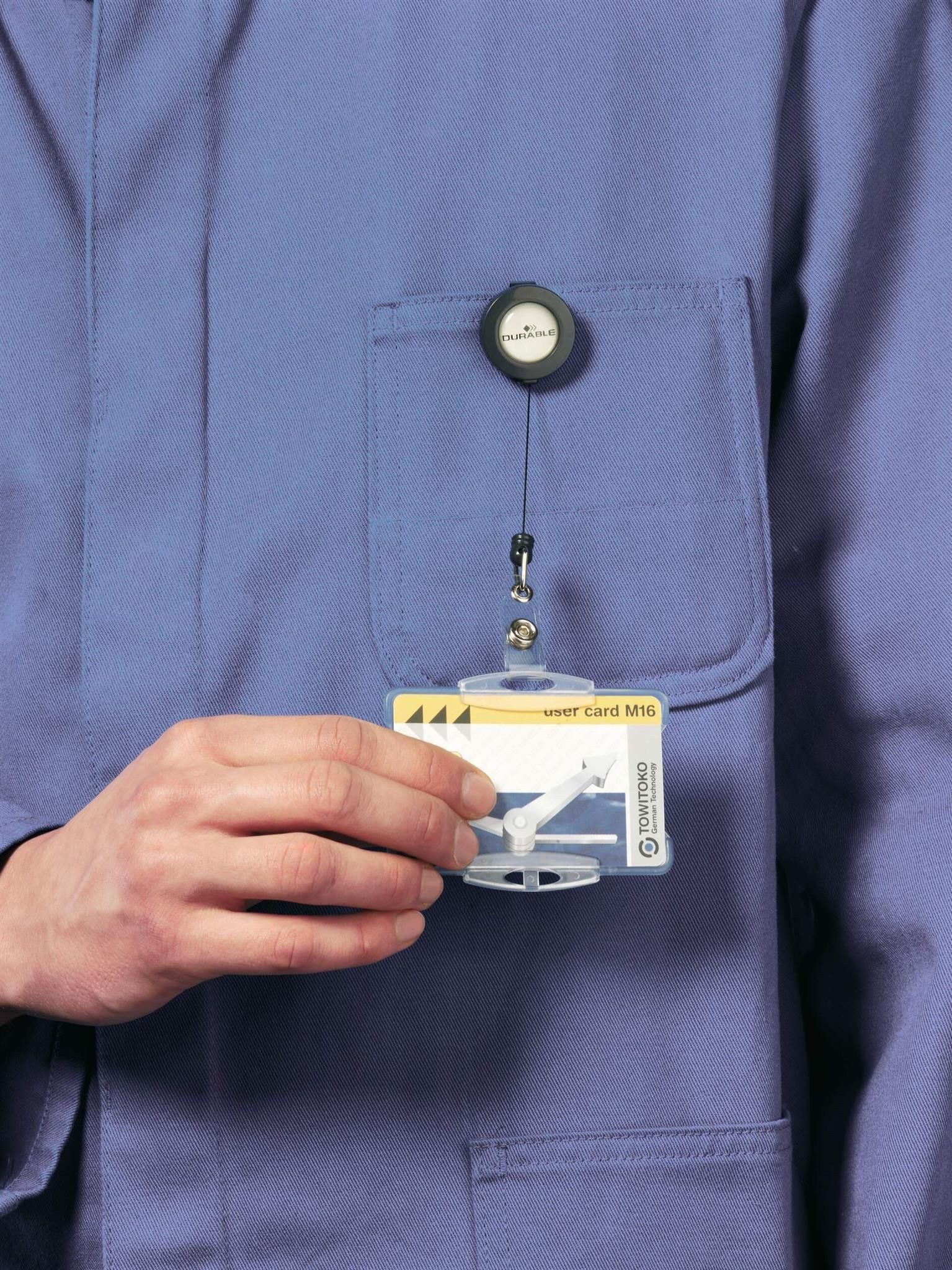 DURABLE Etui Durable Jojo mit Druckknopf 10St dgr Bandlänge 80mm