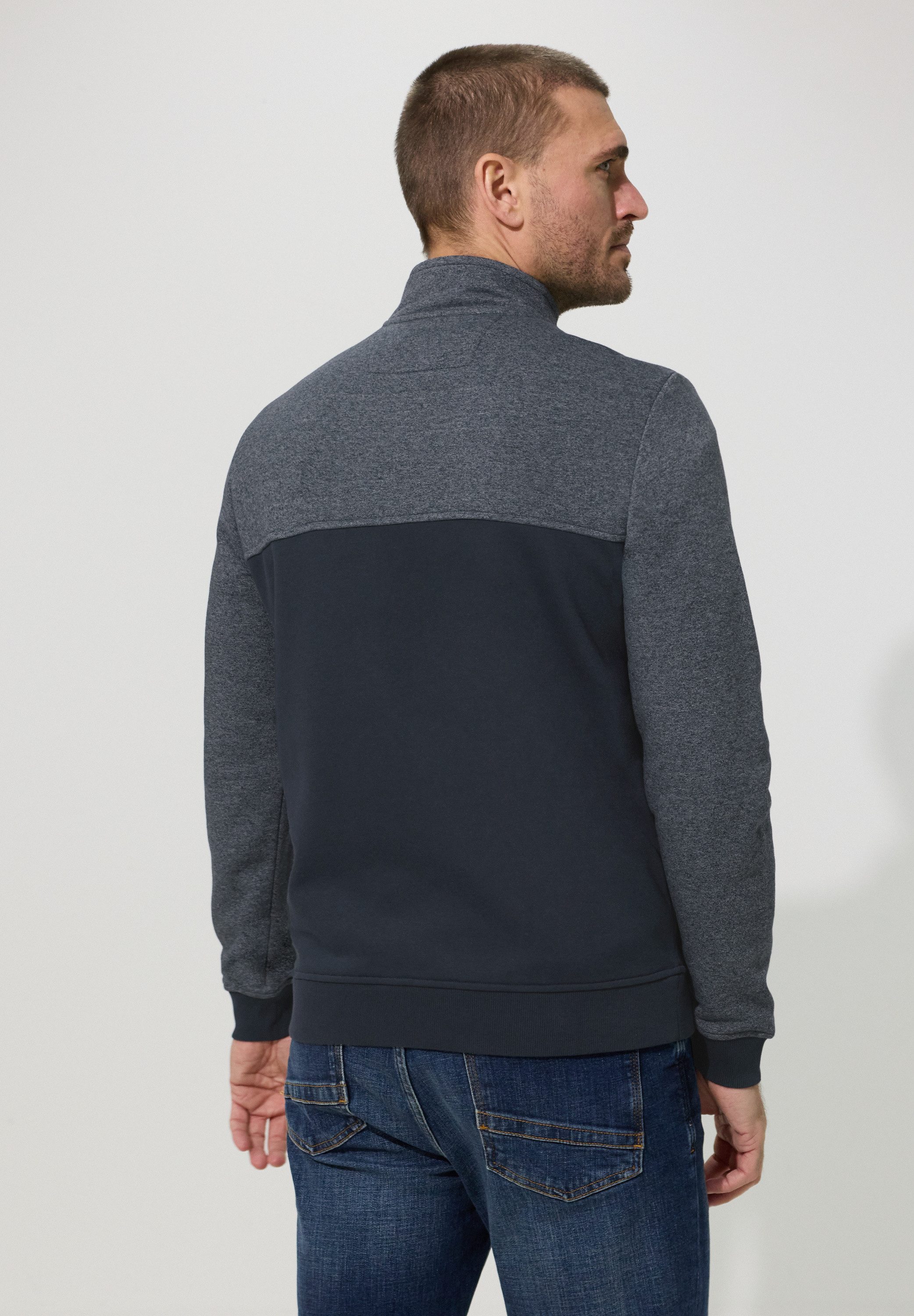 STREET ONE MEN Sweatjacke mit Stehkragen günstig online kaufen