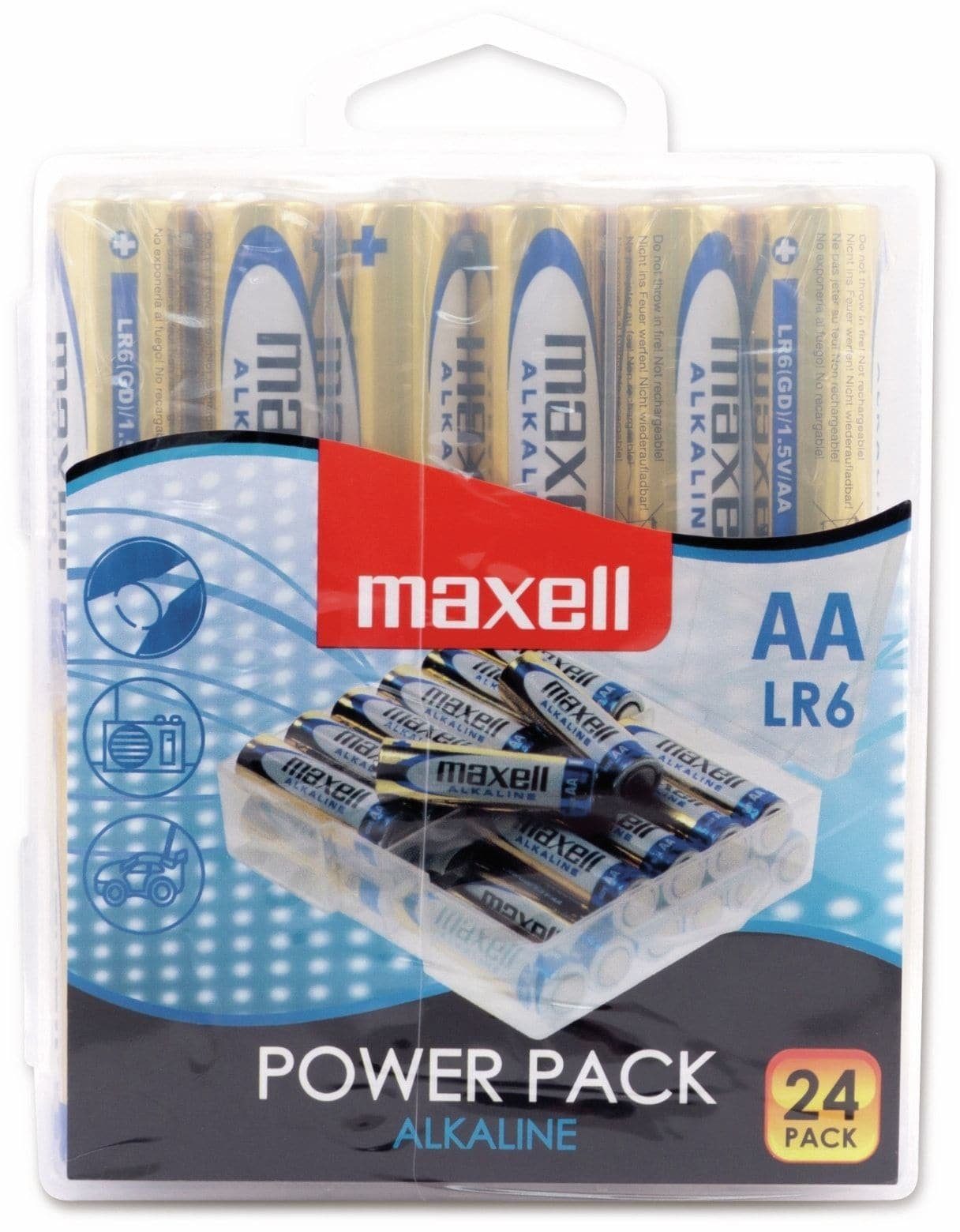 Maxell MAXELL Mignon-Batterie Alkaline, AA, LR6, 24 Stück Batterie