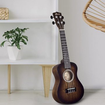 Winzz Konzertgitarre Ukulele Anfänger Set, Einzigartiges Farbdesign, mit Präzisions-Maschinenkopf, Qualität & Klang für alle Altersgruppen