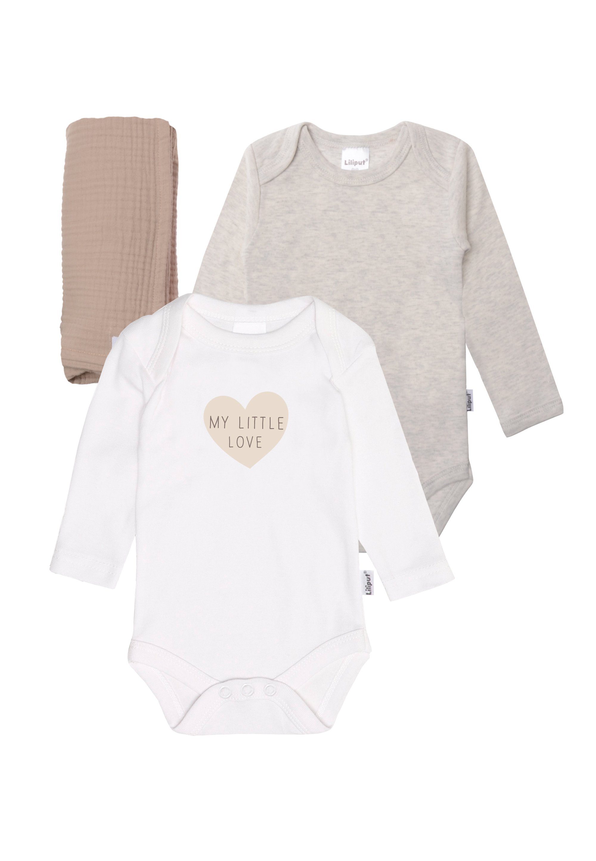 Liliput Erstausstattungspaket My little love (3-tlg) mit niedlichem Print auf dem Body